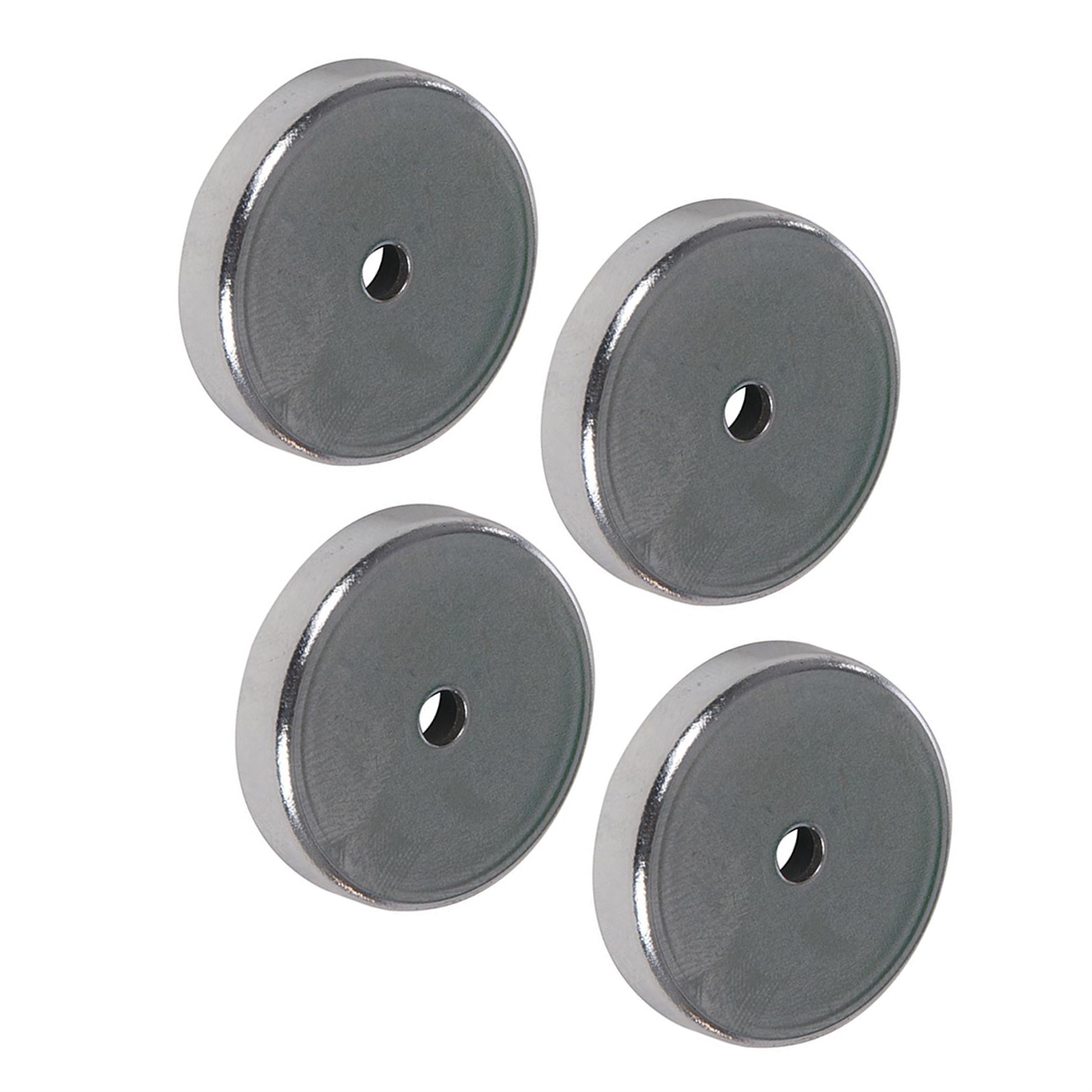 4Pk Ferrite Magnet - 7.2Kg Pull Force Capacity Through Hole Mounting M5 Thread