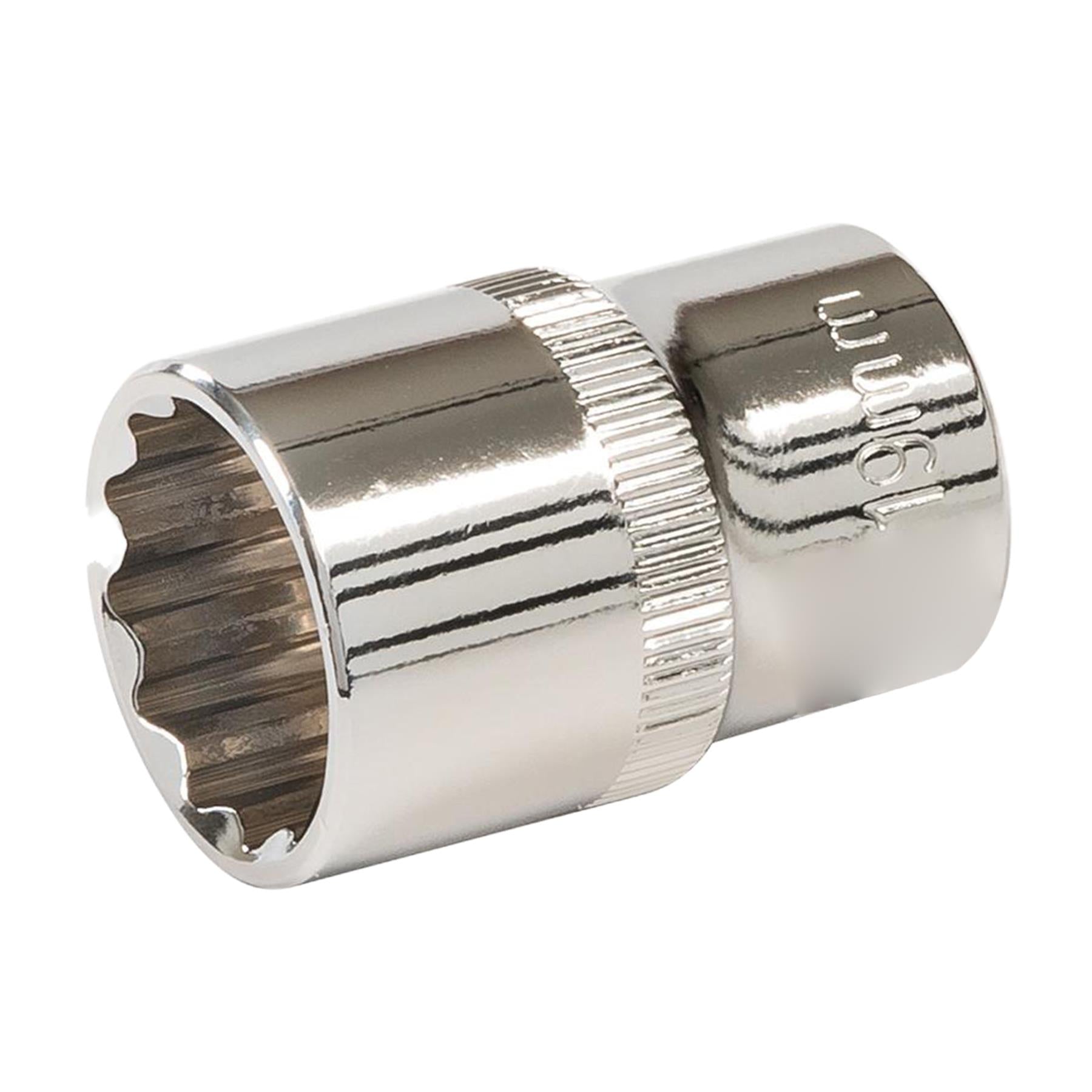 Socket 1/2" Drive 12pt Metric 12 Point Bi Hex Corrosion Resistant Socket 19mm