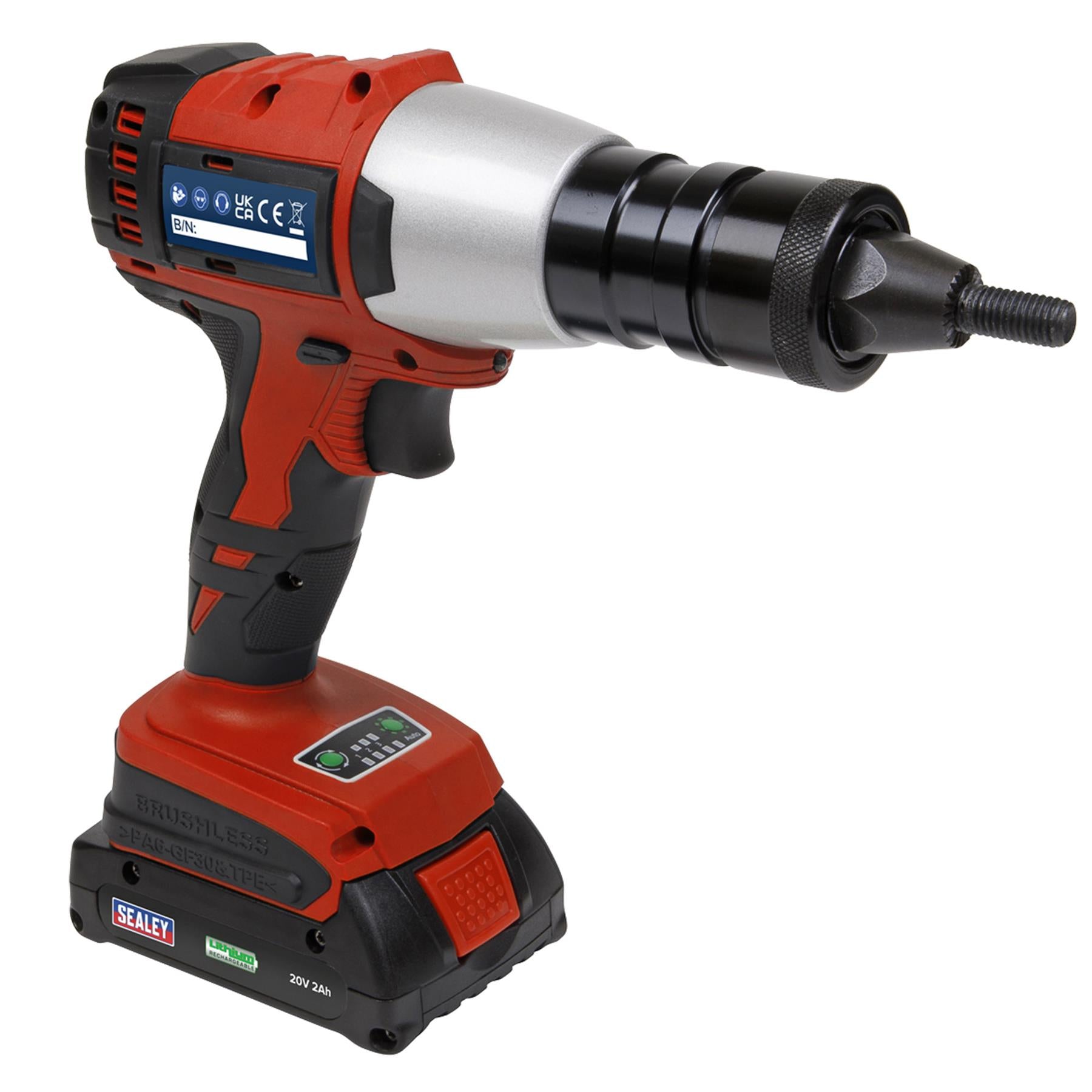 Sealey Cordless Nut Riveter 20V 2Ah Lithium-ion