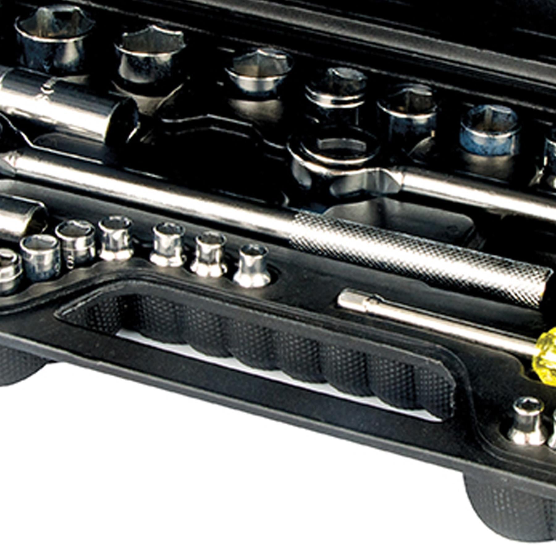 52Pce Socket Set Spinner Ratchet Handle Extension Bar Mechanic Workshop DIY