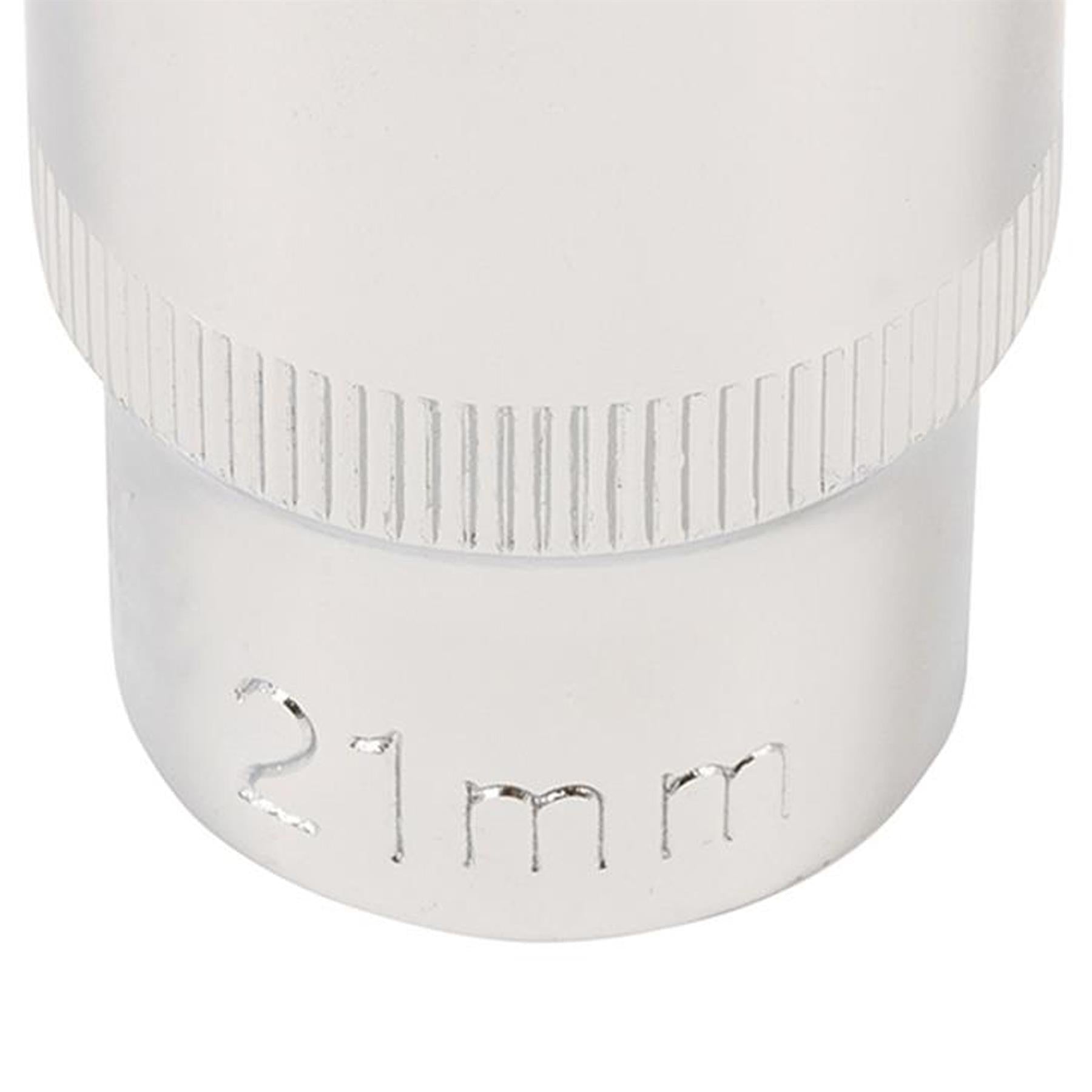 Socket 1/2" Drive Metric Hex Square 21mm Individual Hex Polished Crv Quality