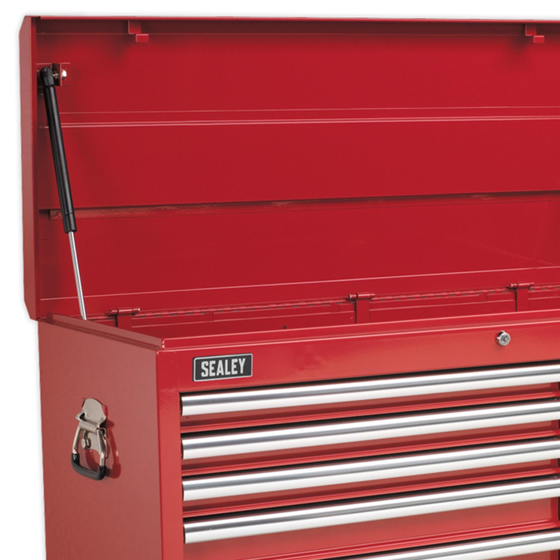 Sealey Topchest 10 Drawer with Ball Bearing Slides Heavy-Duty - Red