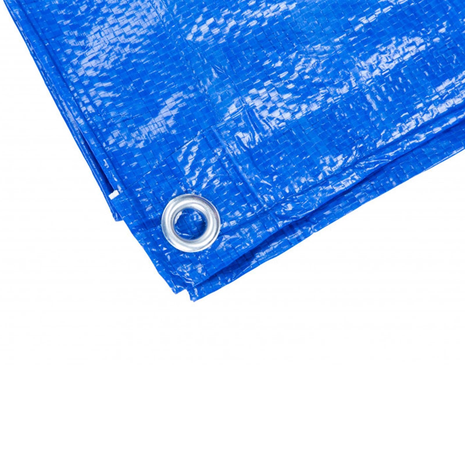 BlueSpot Tarpaulin Blue Waterproof Cover 3.6m x 2.4 Tarp Ground Camping Sheet
