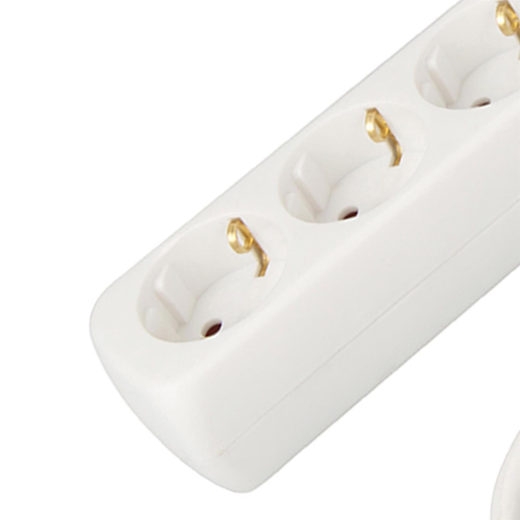 European Type F Schuko Extension Lead 4-Gang 1.5M Child Safety Shutters