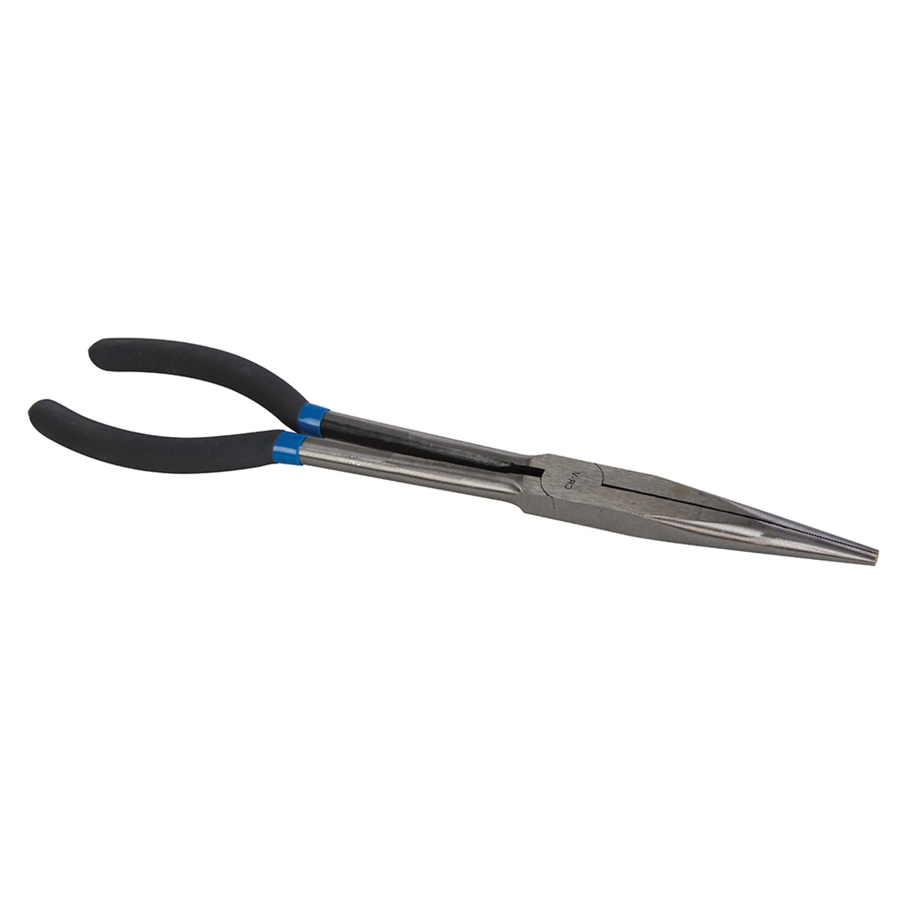 Long Reach Electronics Pliers Straight Chrome Vanadium Induction-Hardened Edges