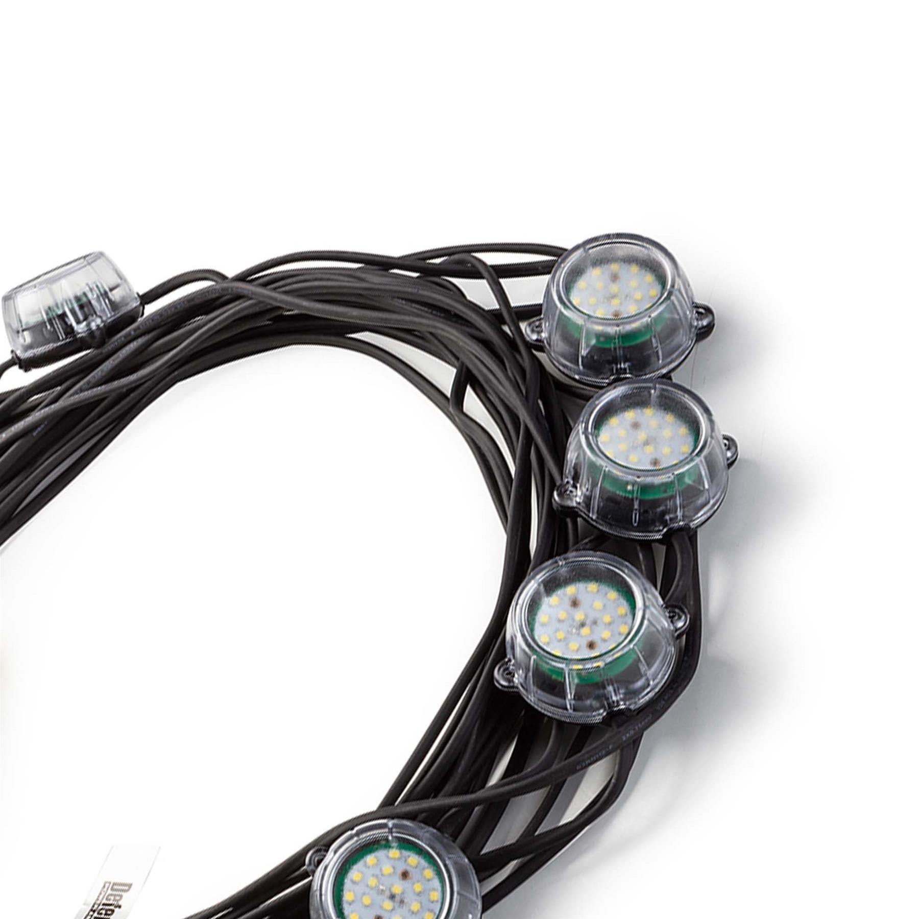 Defender 22m Heavy Duty LED Encapsulated Festoon String Lights 50W 110V 50W
