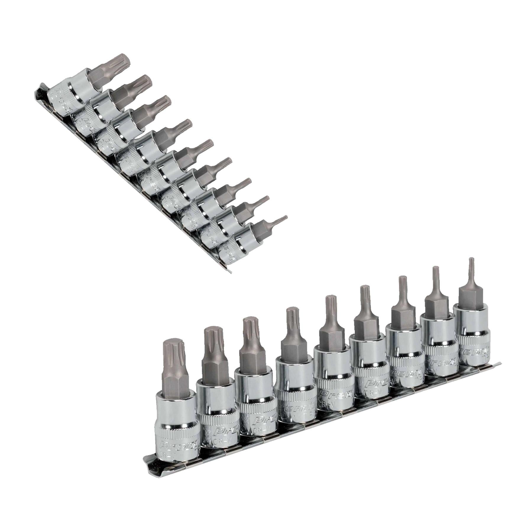 TRX-P* Socket Bit Set 9pc 3/8"Sq Drive 50mm. AK6222. Sealey