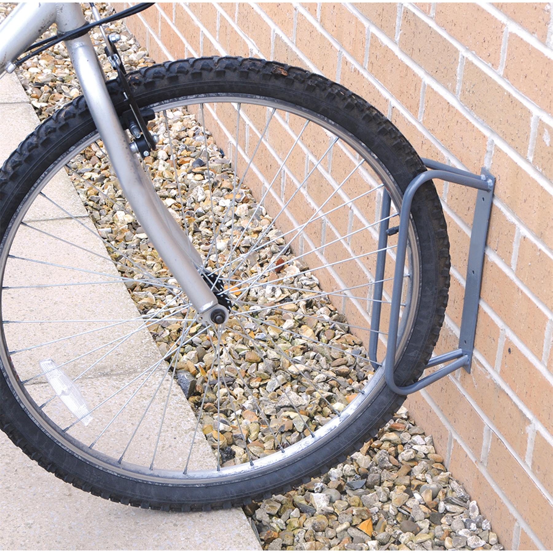 Strong Steel Bike Stand Wall Mounted Rack Storage Security Wheel Park - 5pk
