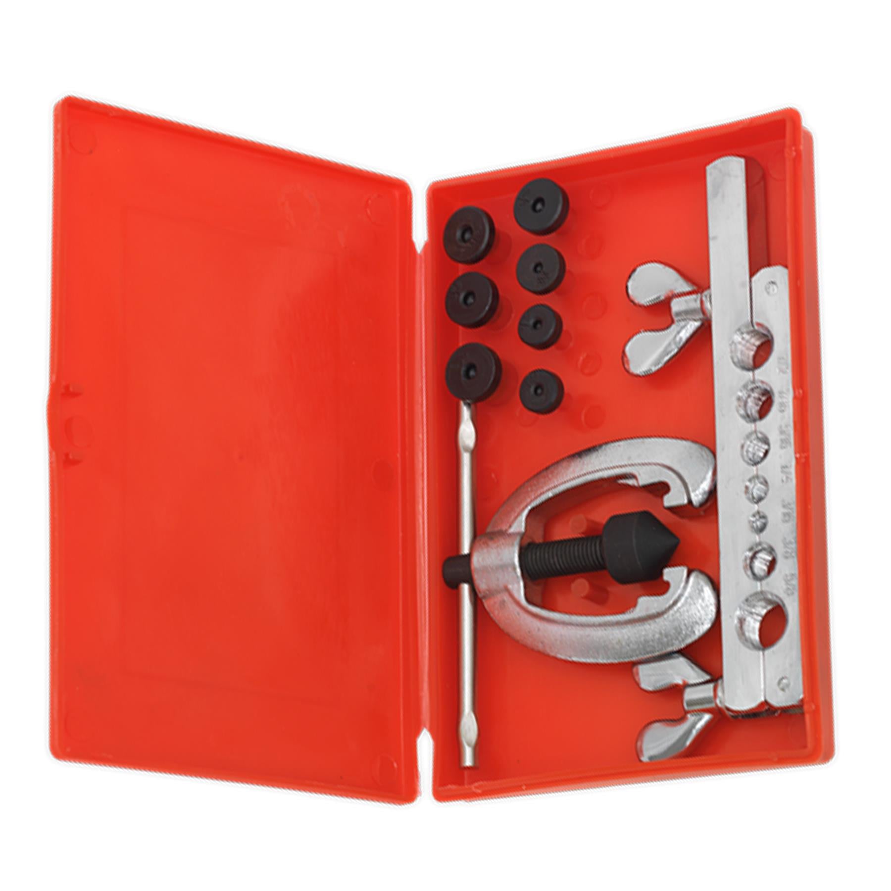 Sealey 9 Piece Brake Pipe Flaring Kit Fuel Repair Tool Set 3/16"-5/8" Dies AK505