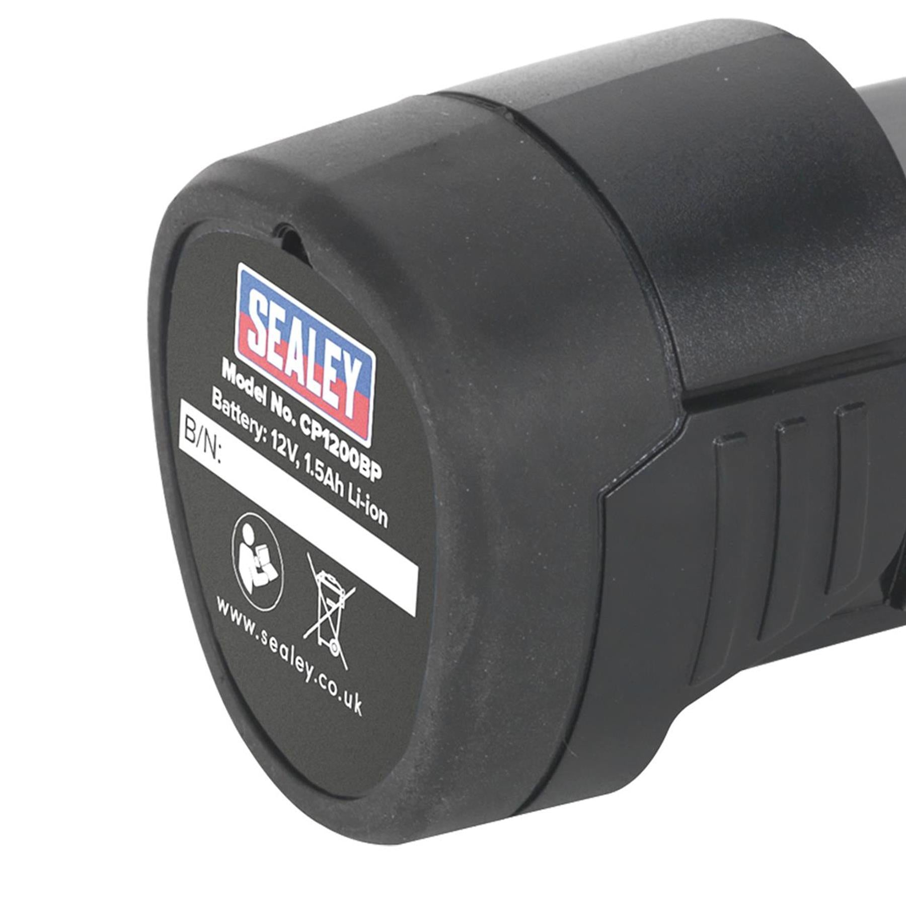 Sealey Cordless Power Tool Battery 12V 1.5Ah Lithium-ion Rechargeable