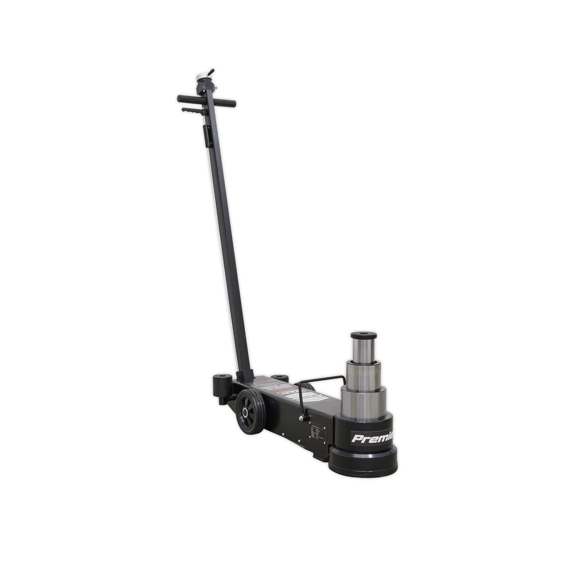 Sealey Air Operated Jack 20-60t Telescopic - Long Reach Low Entry