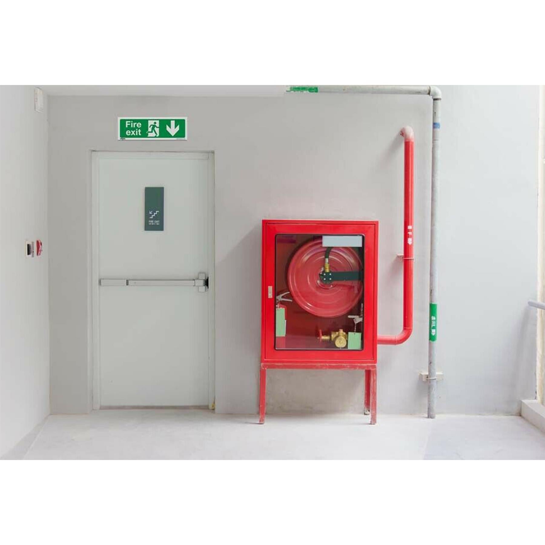 Safe Conditions Safety Sign - Fire Exit (Down) - Self-Adhesive Vinyl