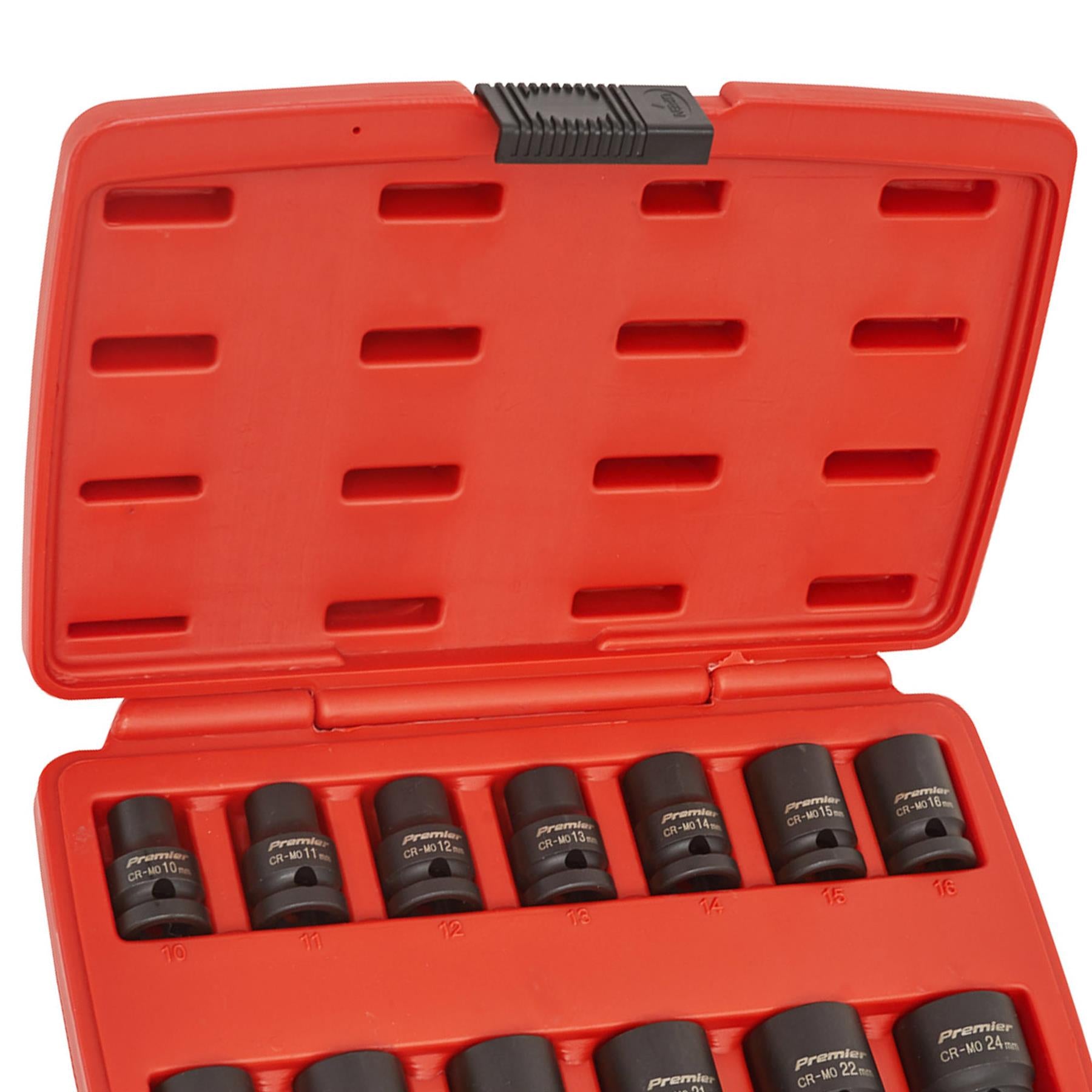 Sealey Impact Socket Set 13pc 1/2"Sq Drive 12pt
