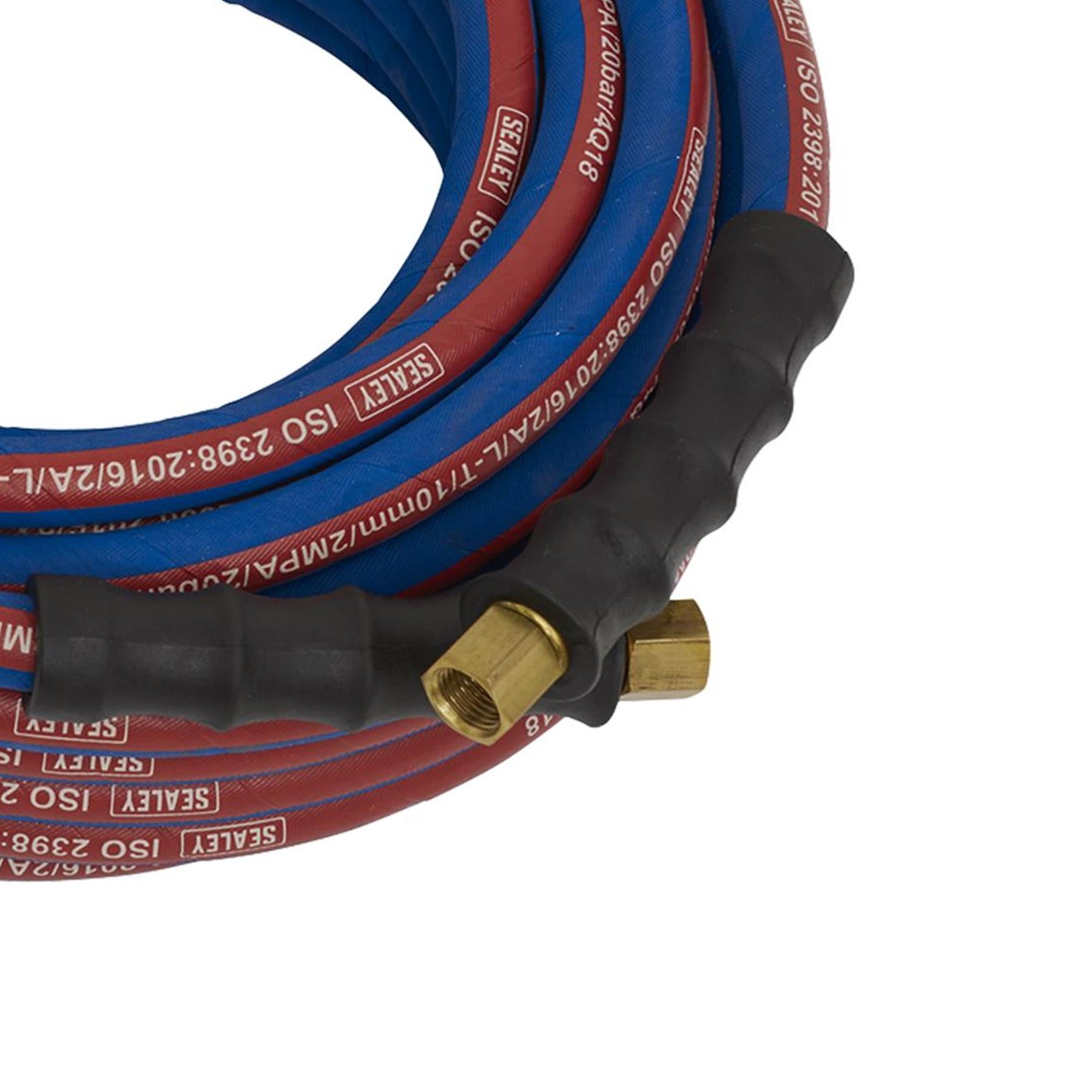 Sealey Extra Heavy Duty Rubber Air Compressor Hose 15m x Ø10mm with 1/4"BSP
