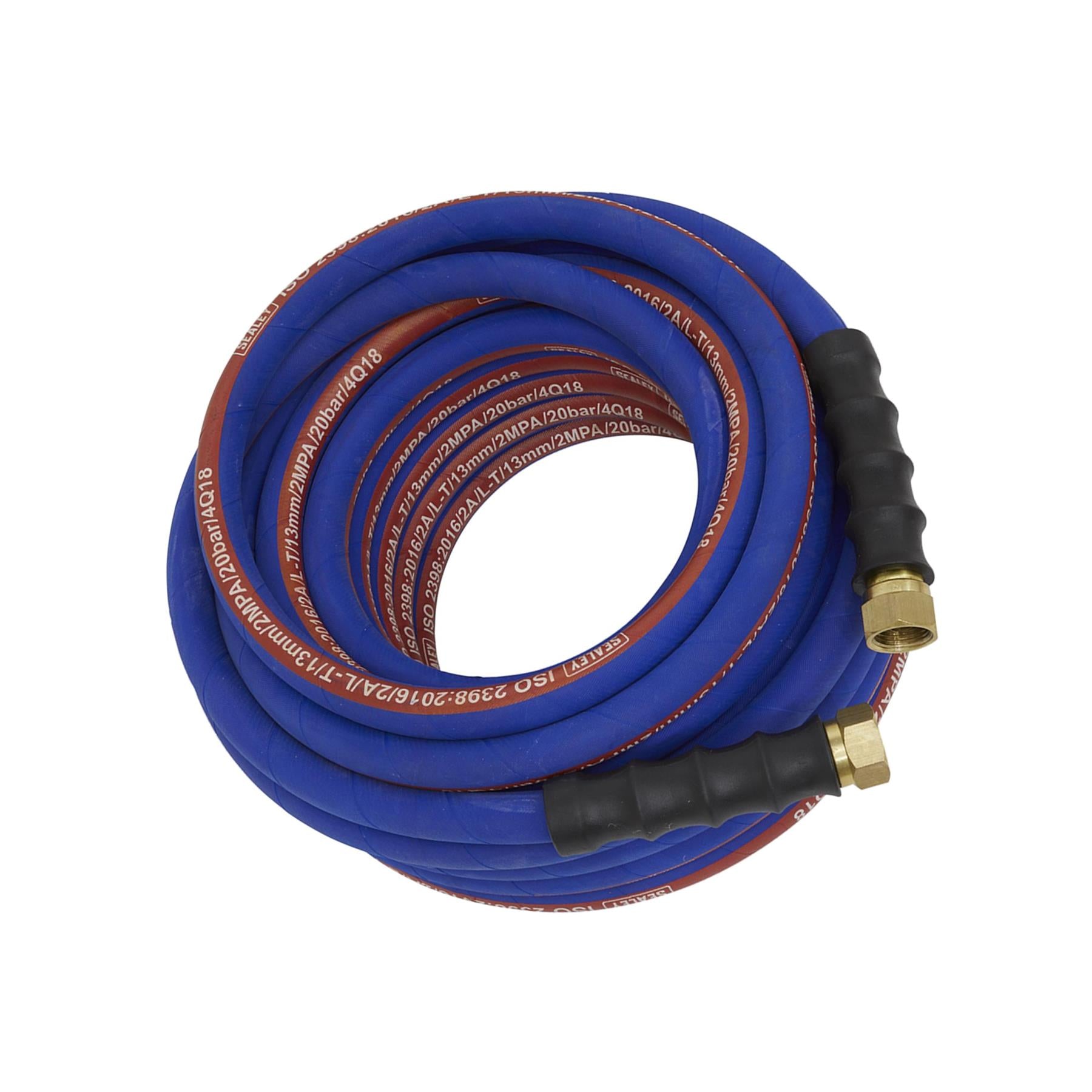 Sealey Extra Heavy Duty Rubber Air Compressor Hose 15m x Ø13mm with 1/2"BSP