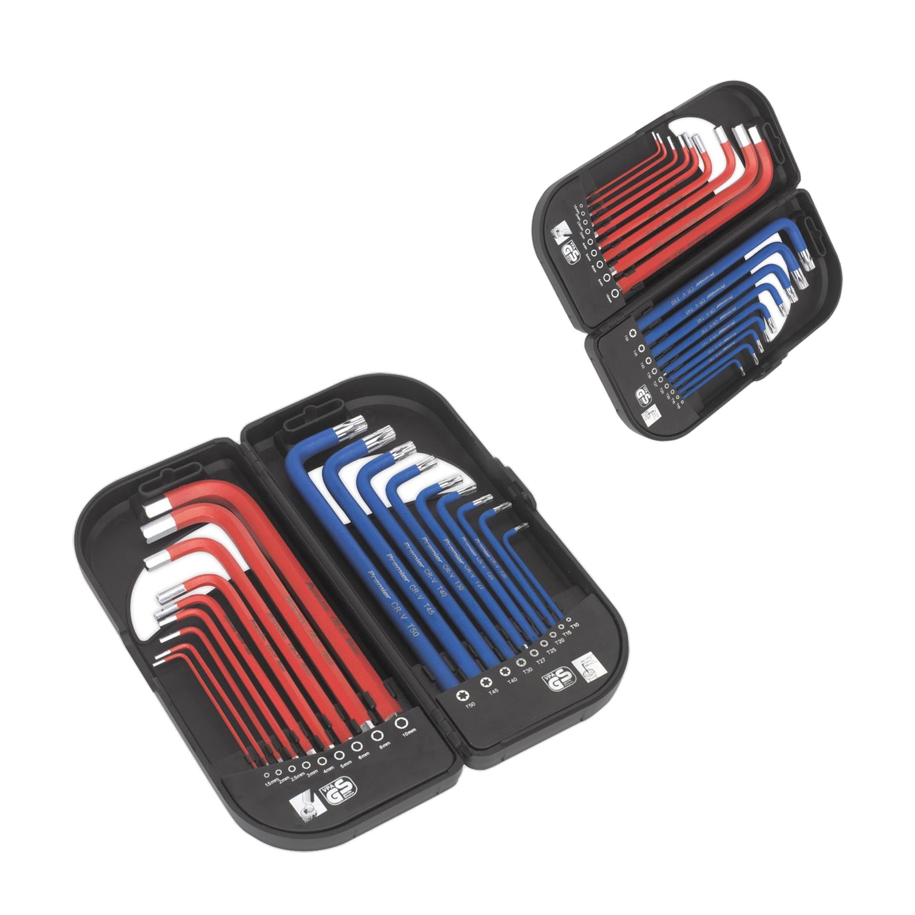 Sealey TRX-Star* & Ball-End Hex Key Set 18pc Long Anti-Slip