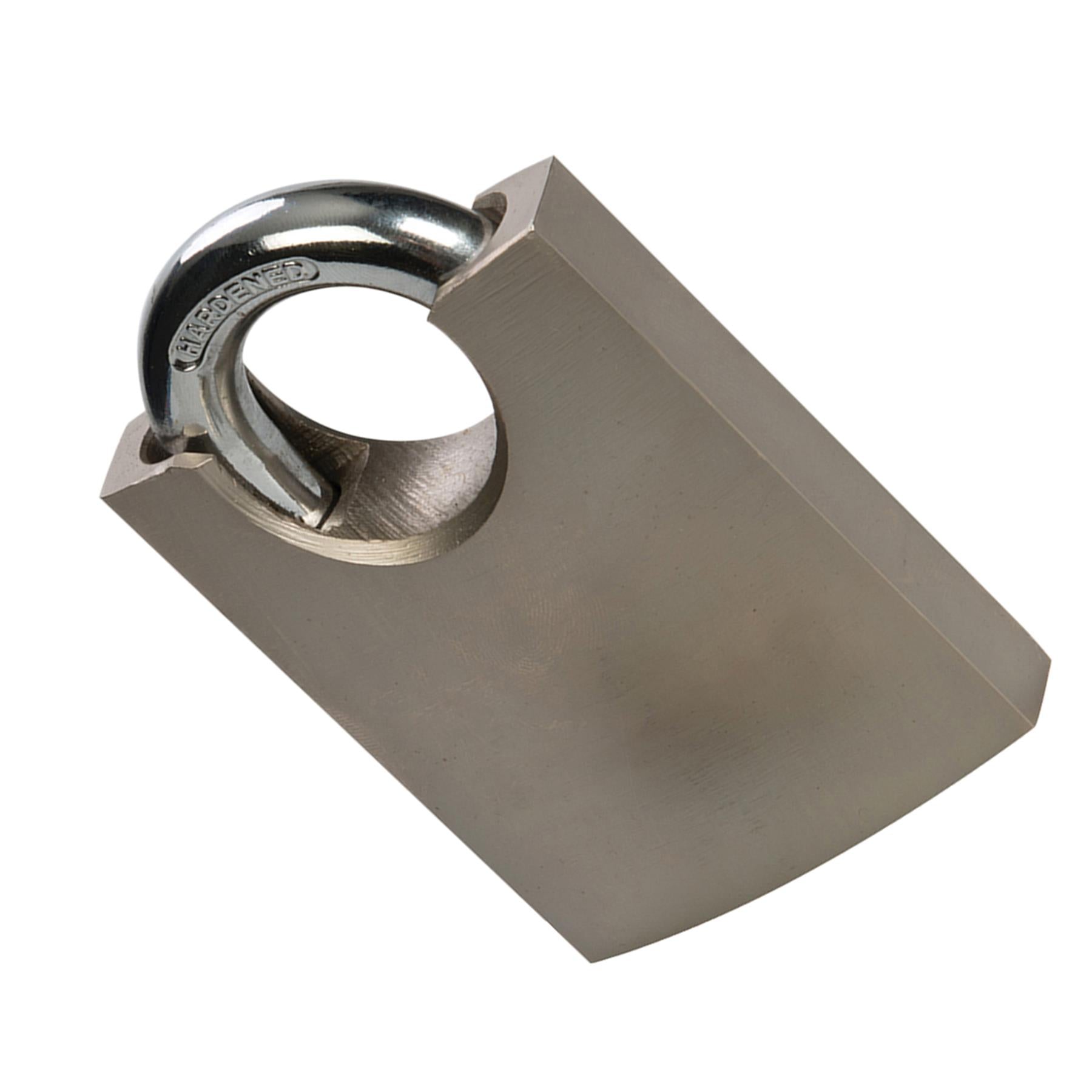Shrouded Padlock 60mm - Security Safety Burglar Chrome-Plated Steel Body Shackle