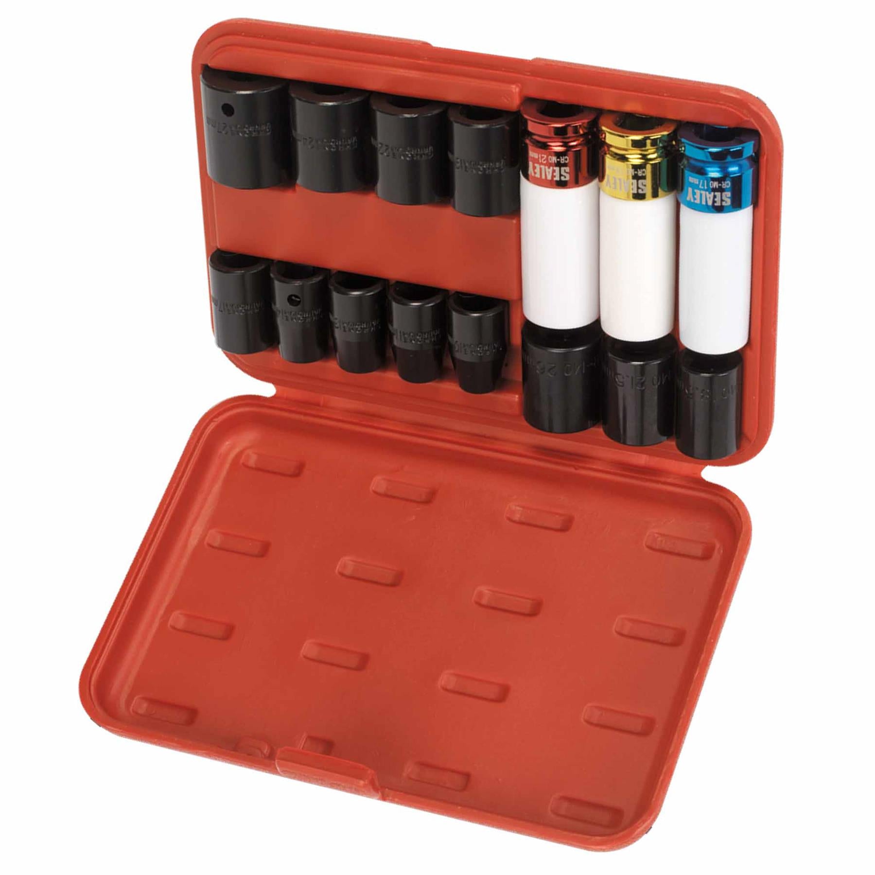 Impact Socket & Wheel Nut Remover Set 15pc 1/2"Sq Drive. Sealey