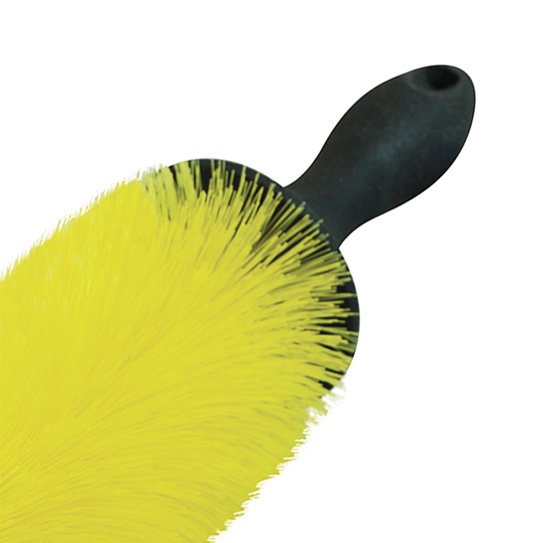 Grille & Wheel Brush - 370mm For Steel & Alloy Wheels Soft-Grip Handle