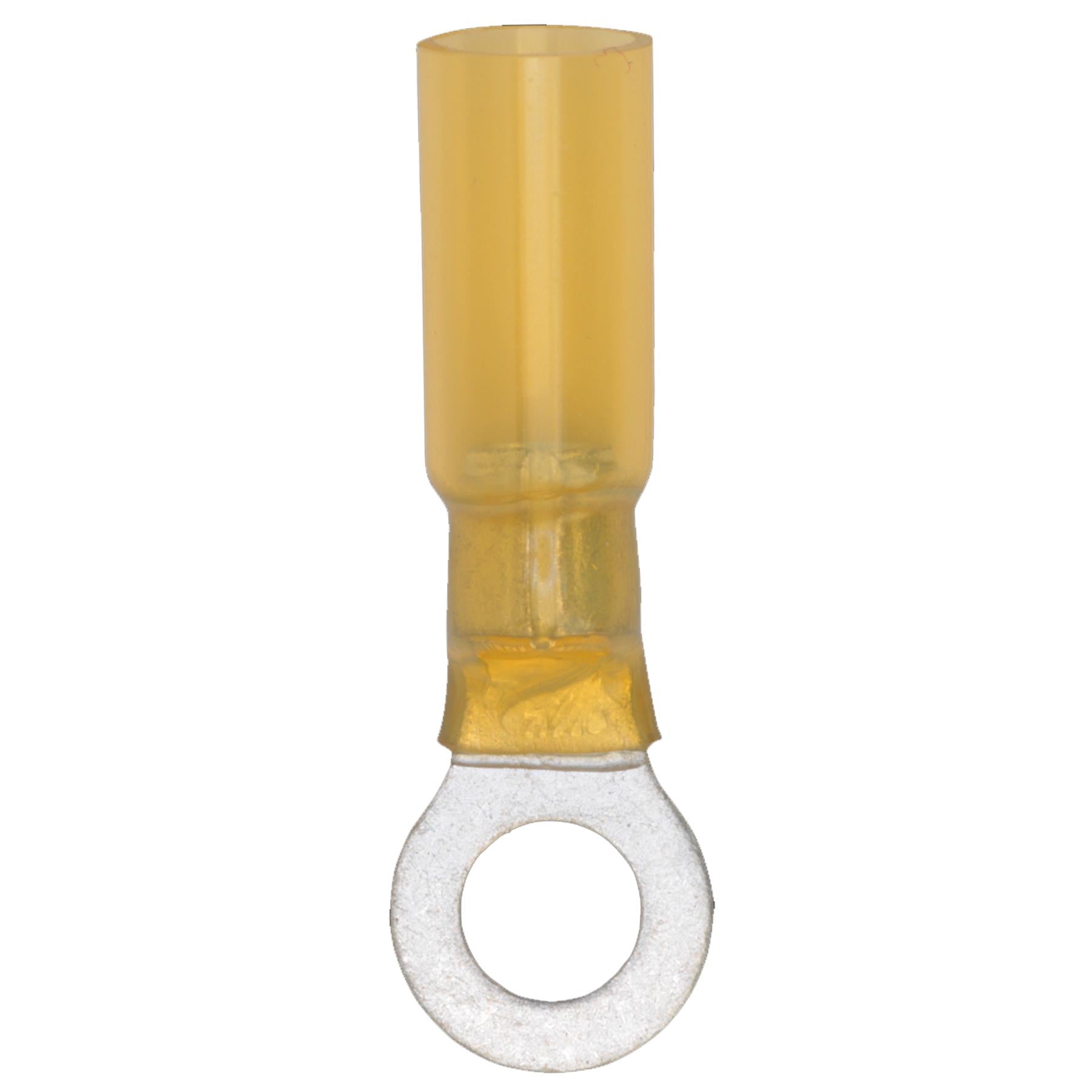 Heat Shrink Ring Terminal 6.4mm Yellow Pack of 25 Sealey