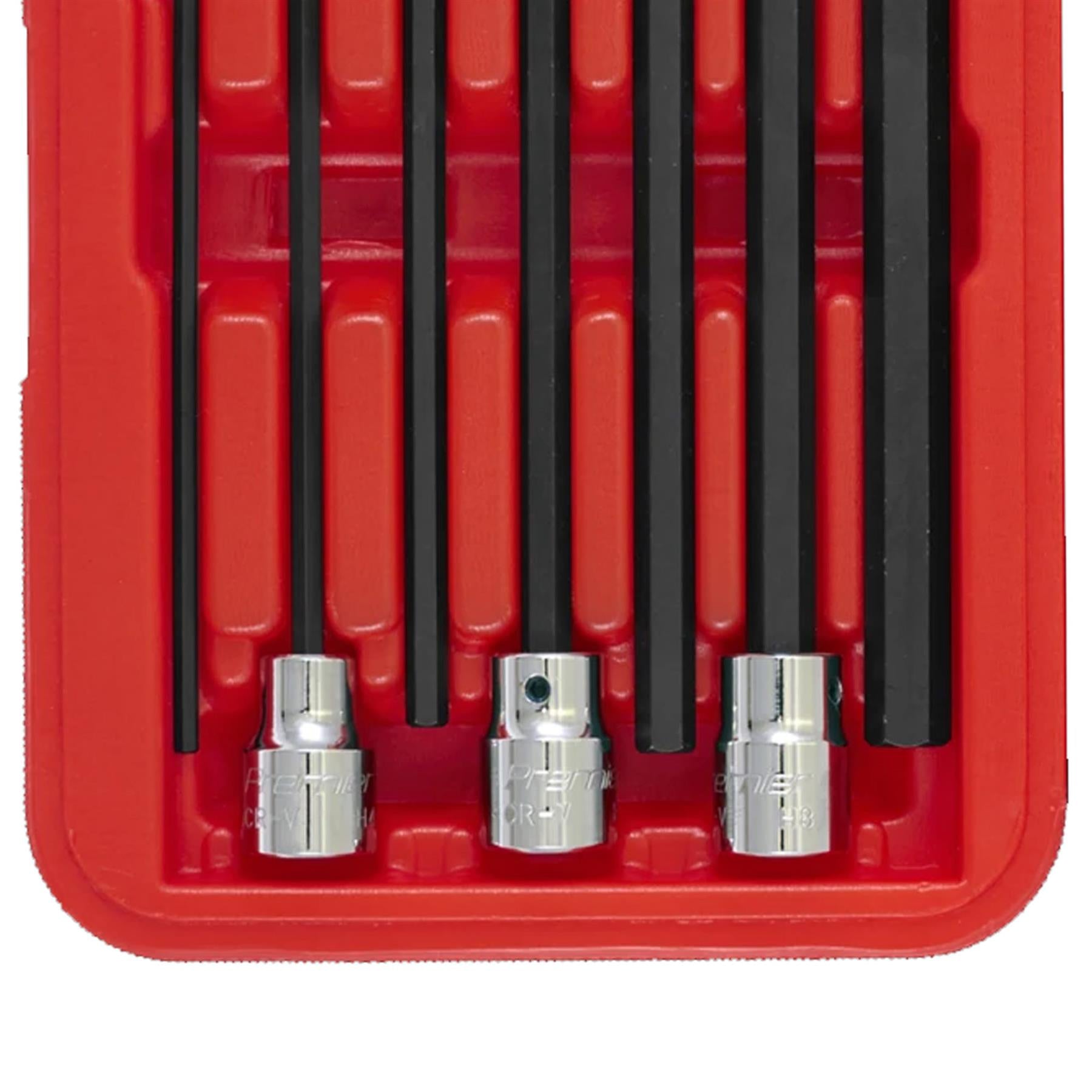 Sealey Hex Socket Bit Set 7pc 3/8"Sq Drive 150mm Metric