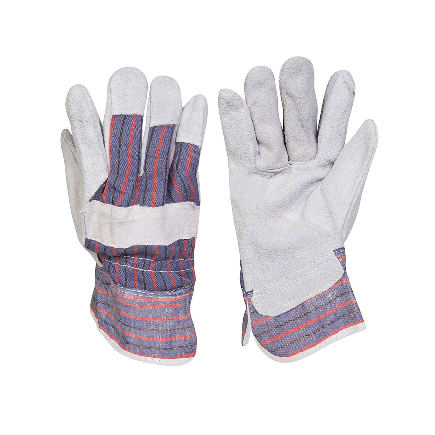 3 X Rigger Gloves Chrome Leather Quality Safety For Construction And General Use
