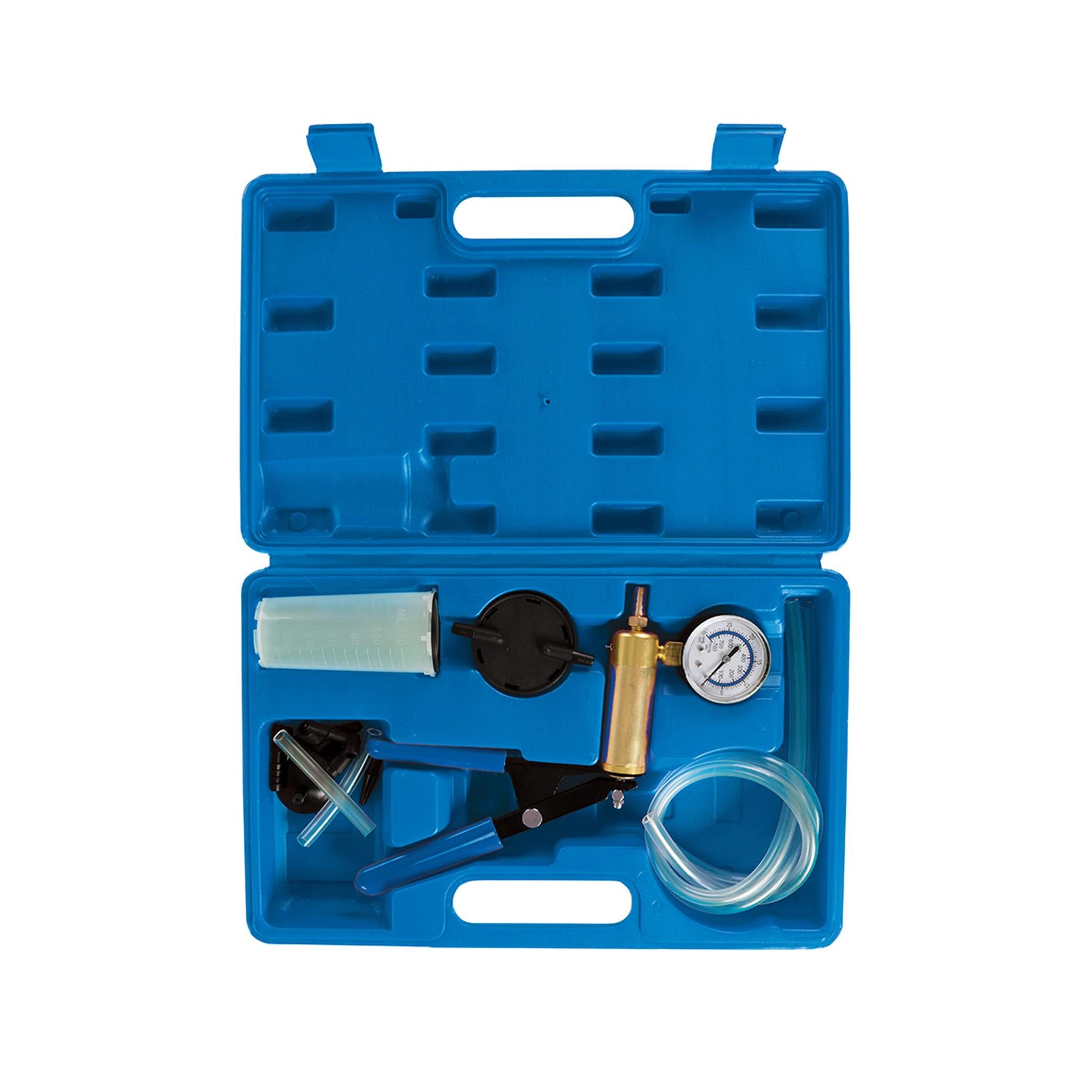 Vacuum Tester & Brake Bleeding Kit 16Pc Vacuum Pump With EasyTo Read Vacuum Gauge