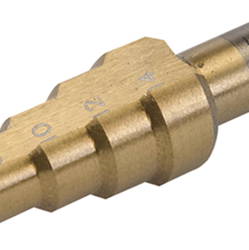 Titanium-Plated Hss Step Drill Bit 4mm - 14mm - DIY Tools Self-Starting New