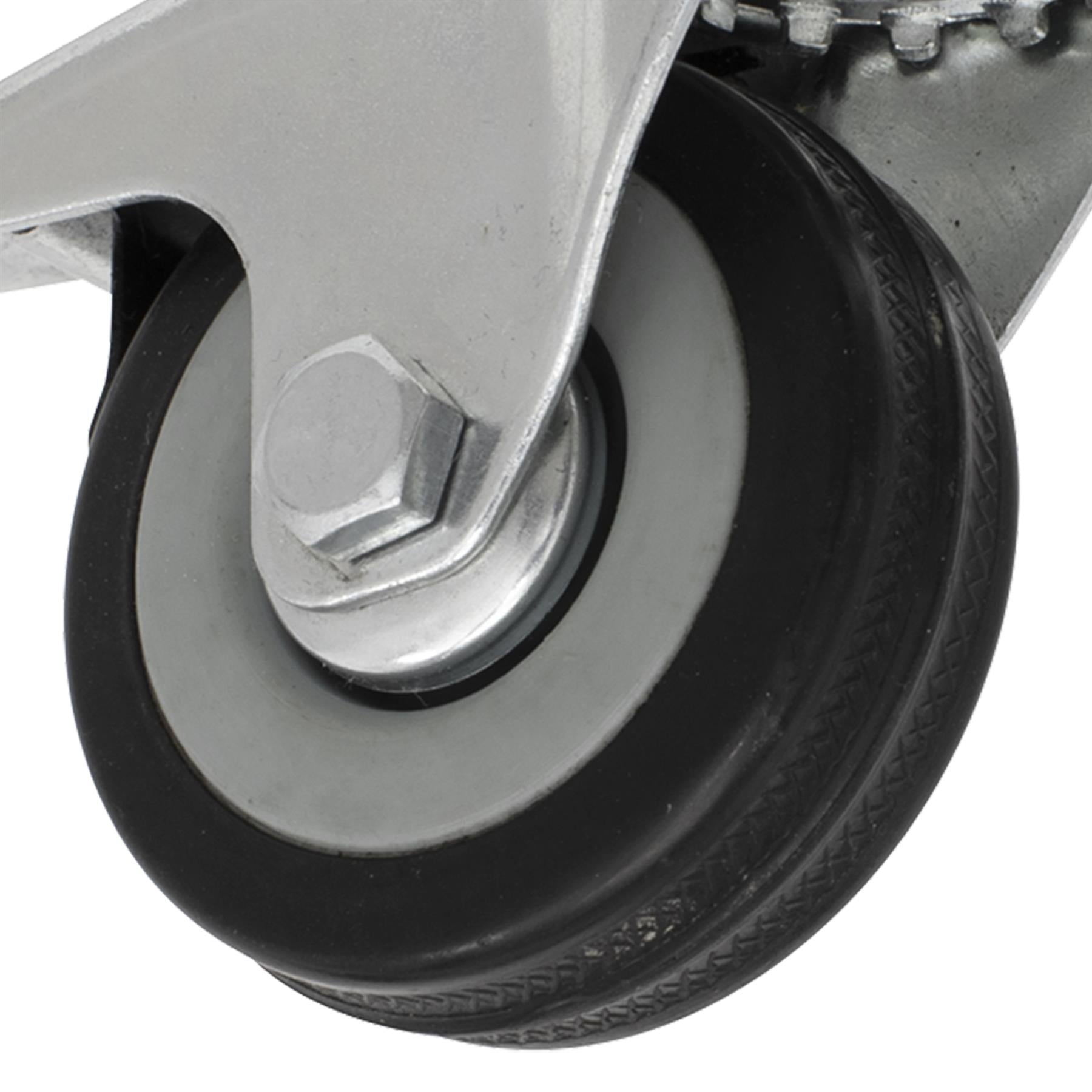 Sealey Castor Wheel Swivel Plate with Brake 50mm