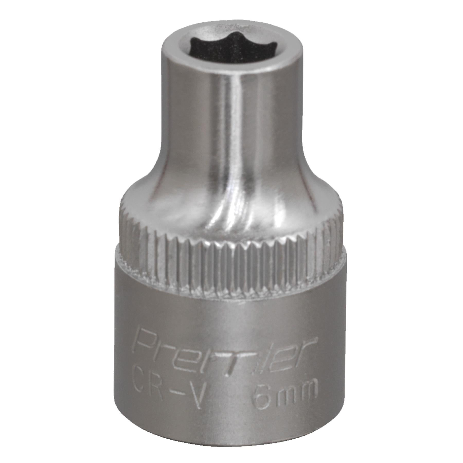 Sealey WallDrive Socket 6mm 3/8"Sq Drive Chrome Vanadium steel