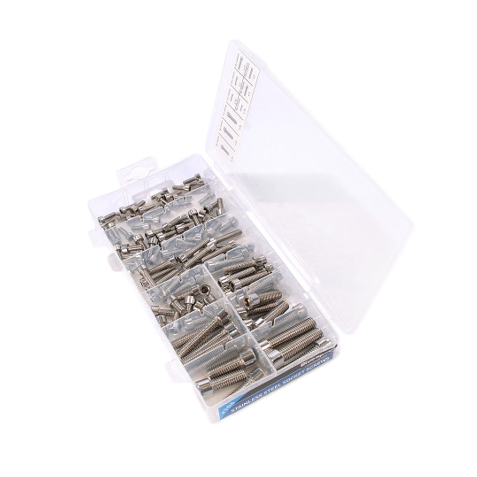 BlueSpot 106Pc Flat Head Phillips Self Tapping Screws Stainless Steel