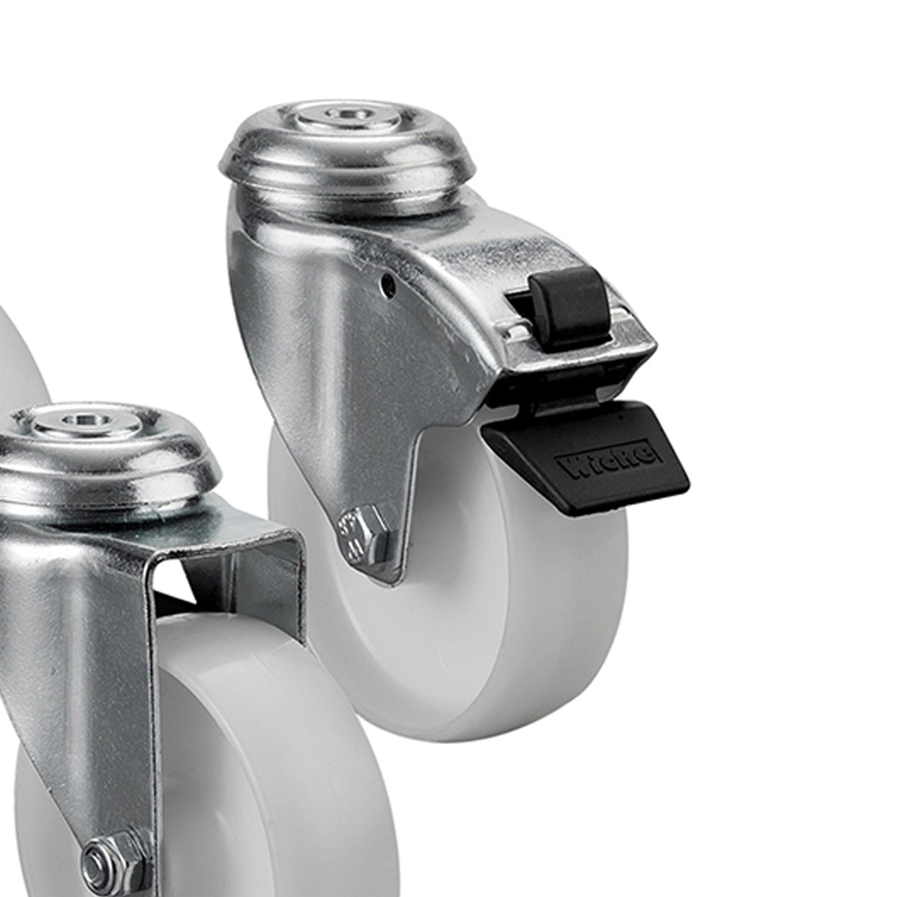 Van Vault Castor Set (Van Vault 2 & 3) 4pk 4pk Ylon With 1.5mm plated Steel