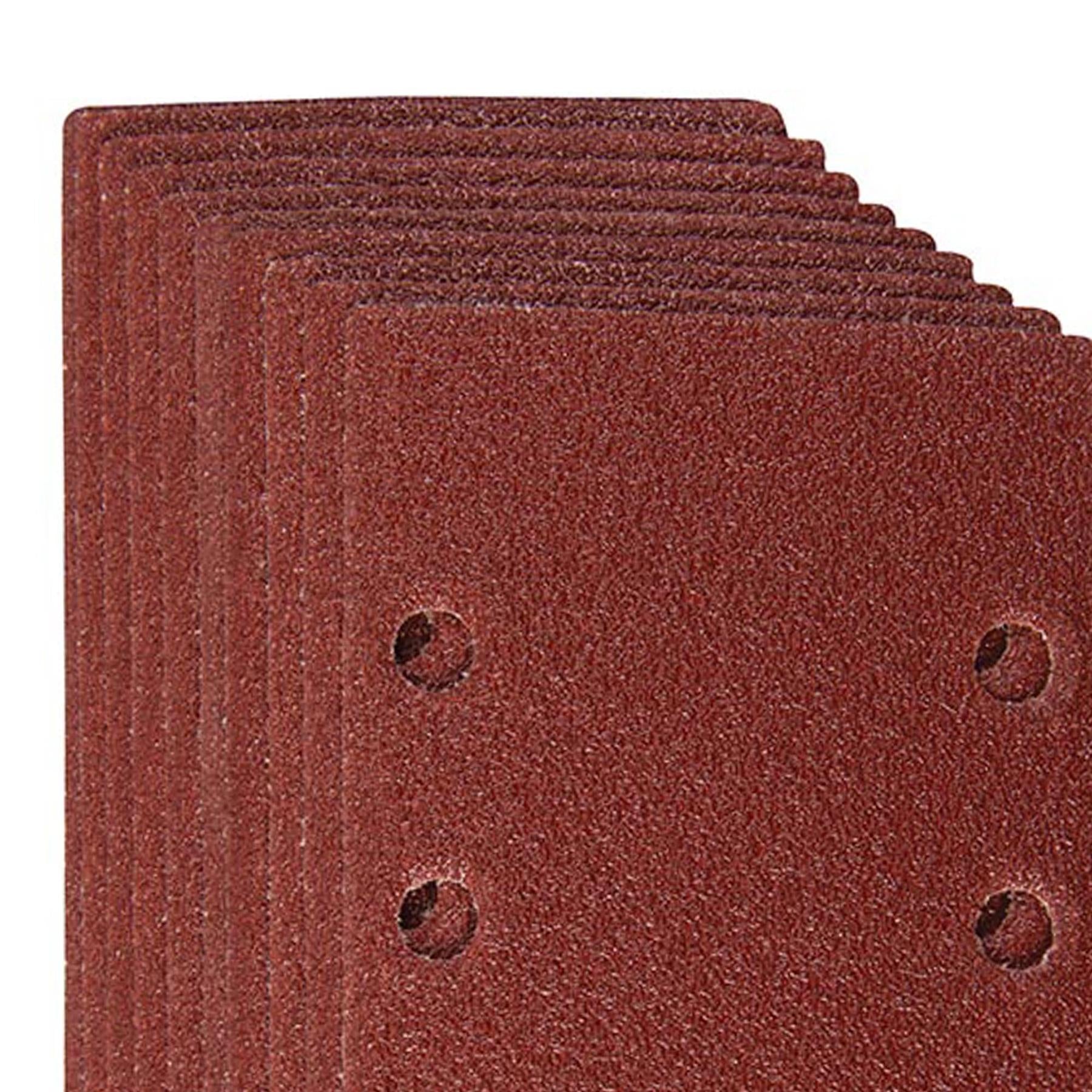 20 x 1/3 Punched Sanding Sheets, 93 x 190mm Sandpaper Pads Sander Hook and Loop 80 Grit