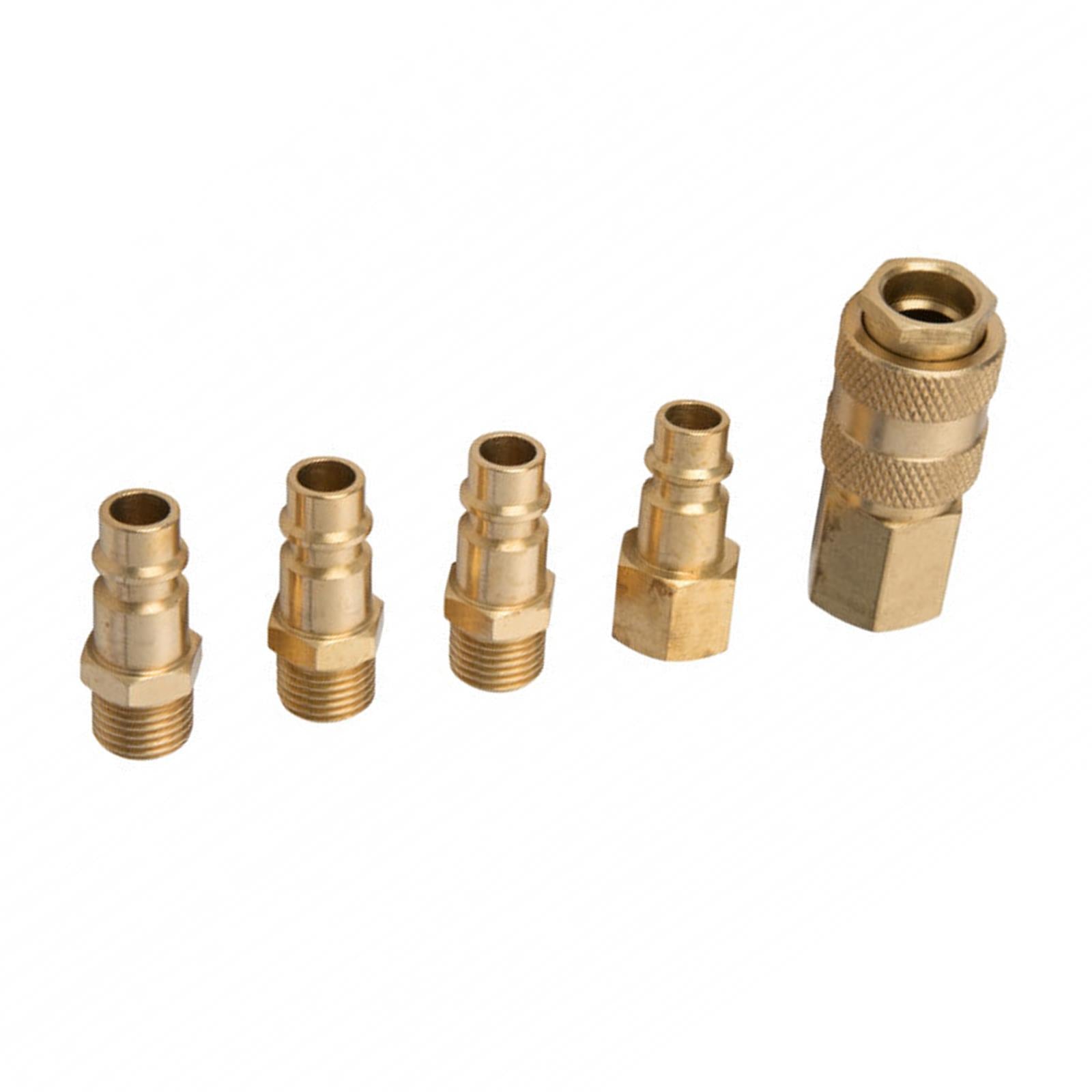 BlueSpot 5Pce Brass Air Fittings (BSP) Corrosion Resistant For 1/4" BSP Air Hose