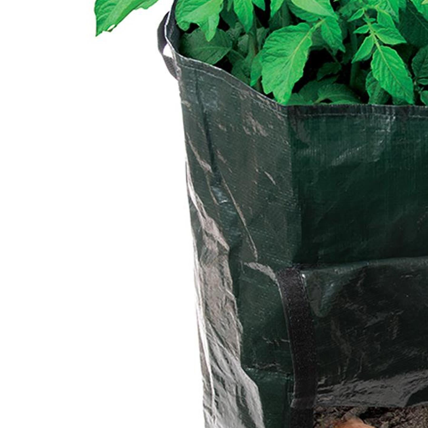 Potato Planting Bag - 360 X 510mm Tough, Woven Plastic Bag Planter New
