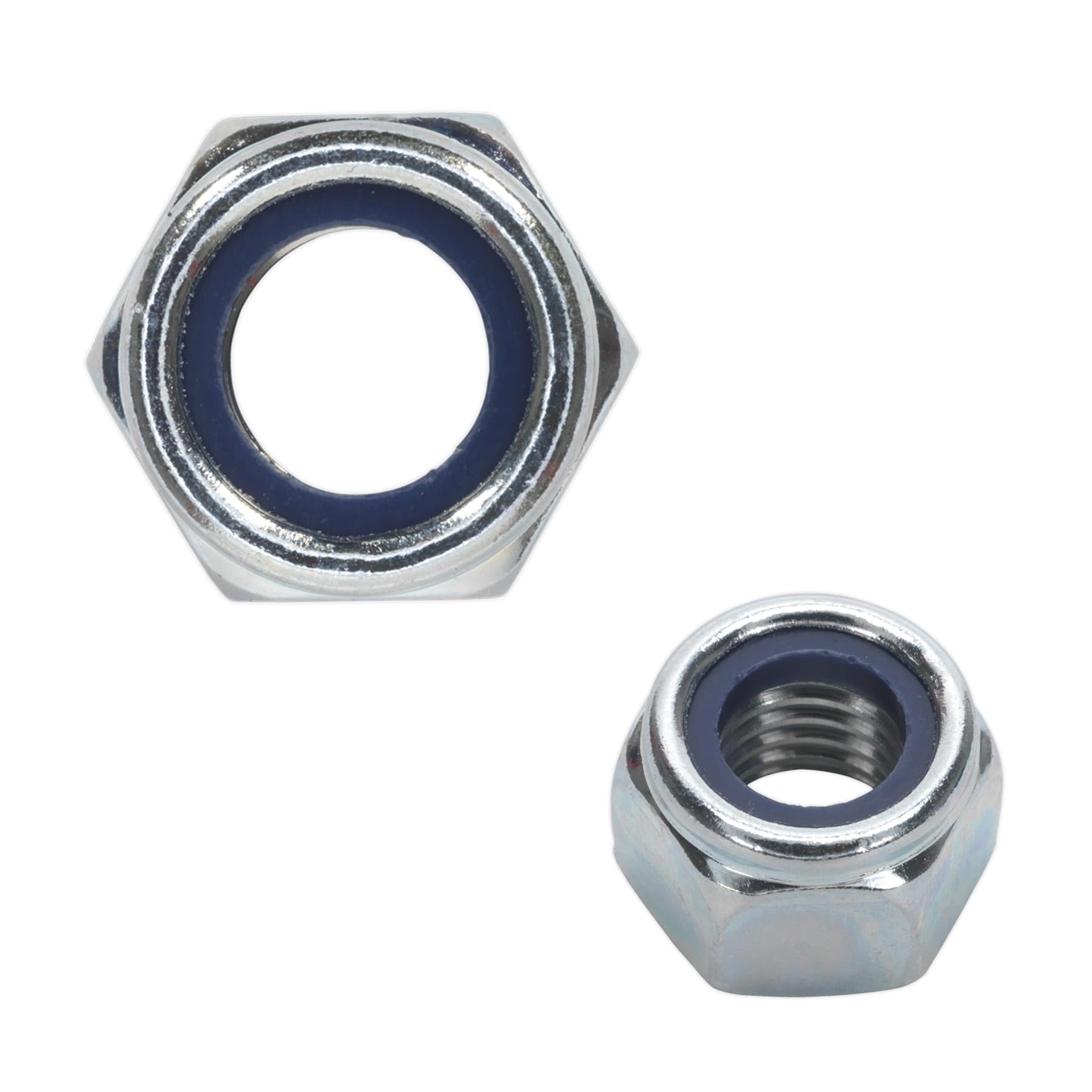 Sealey Nylon Locknut M12 Zinc Pack of 25