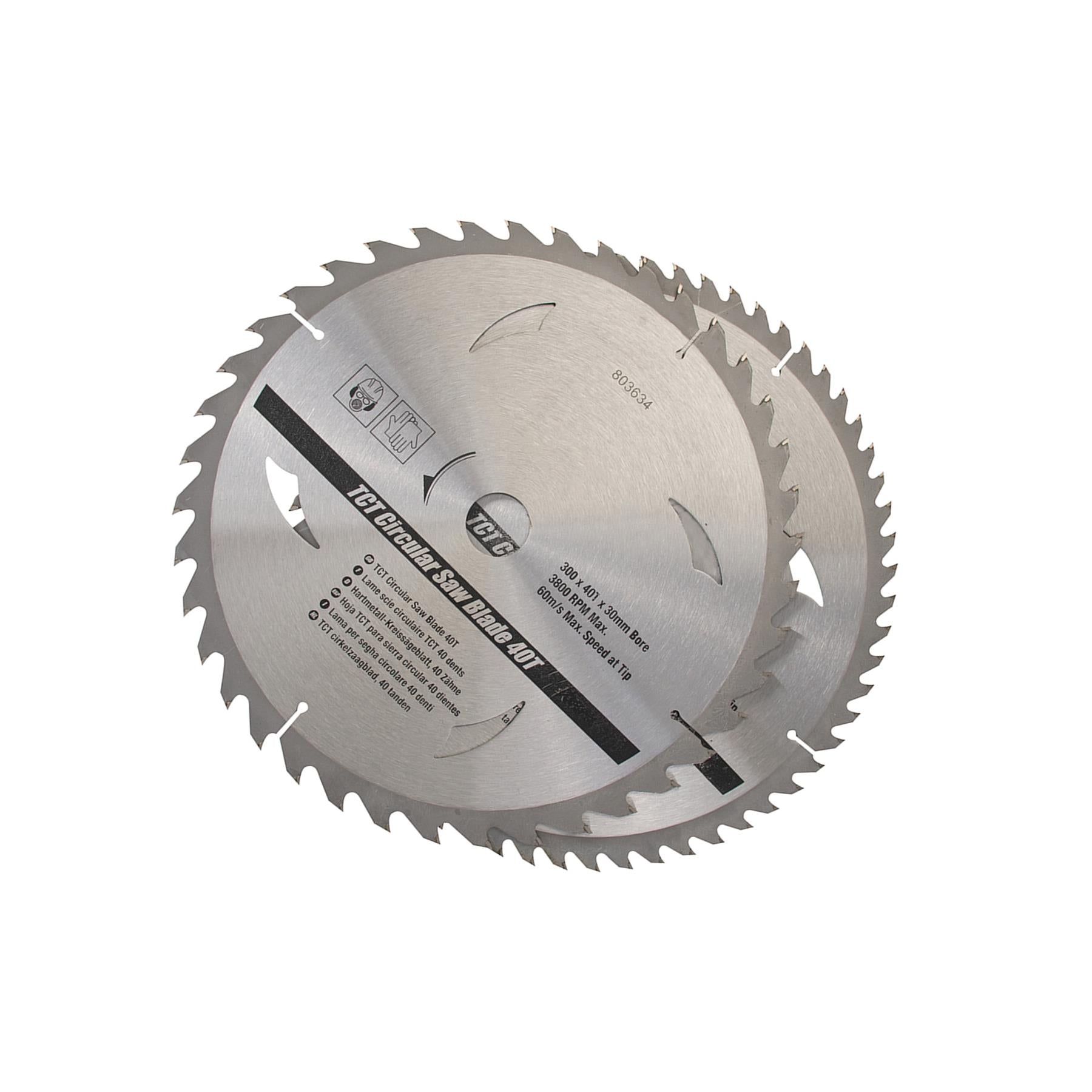 300mm TCT Circular Saw Blades 16, 24, 30T 3Pk 30 Bore - 25, 20, 16mm Rings