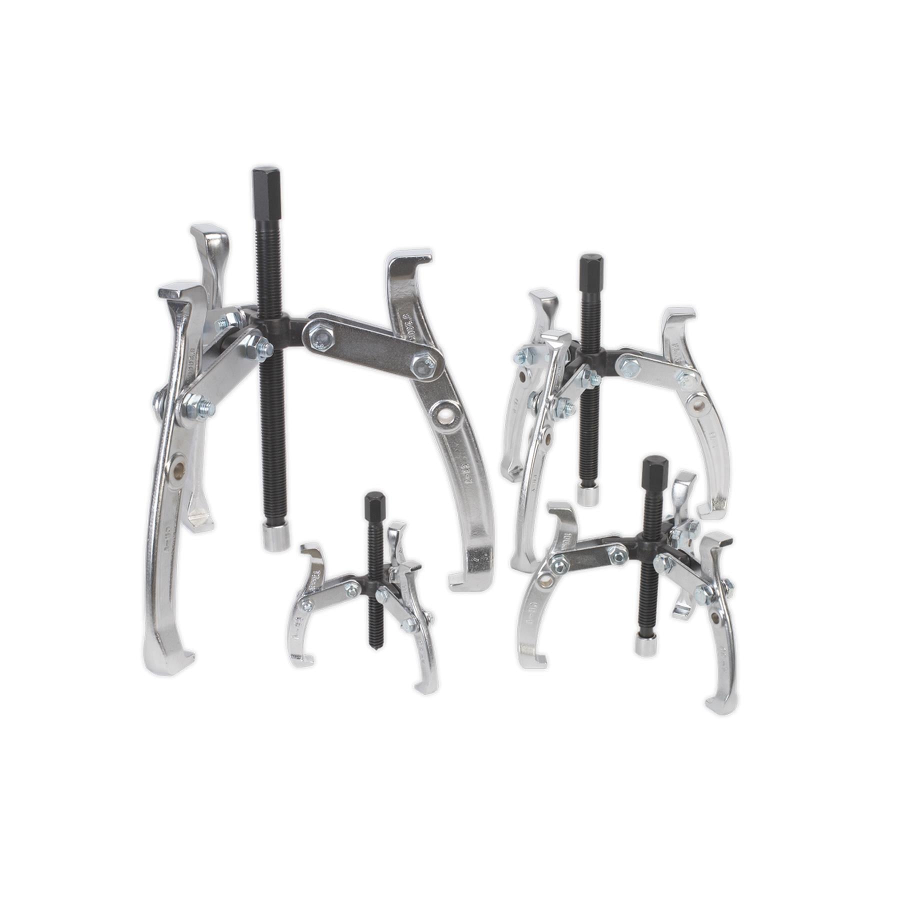 Sealey Gear Puller Set 4pc Triple Leg Suitable For Ratchet/Spanner