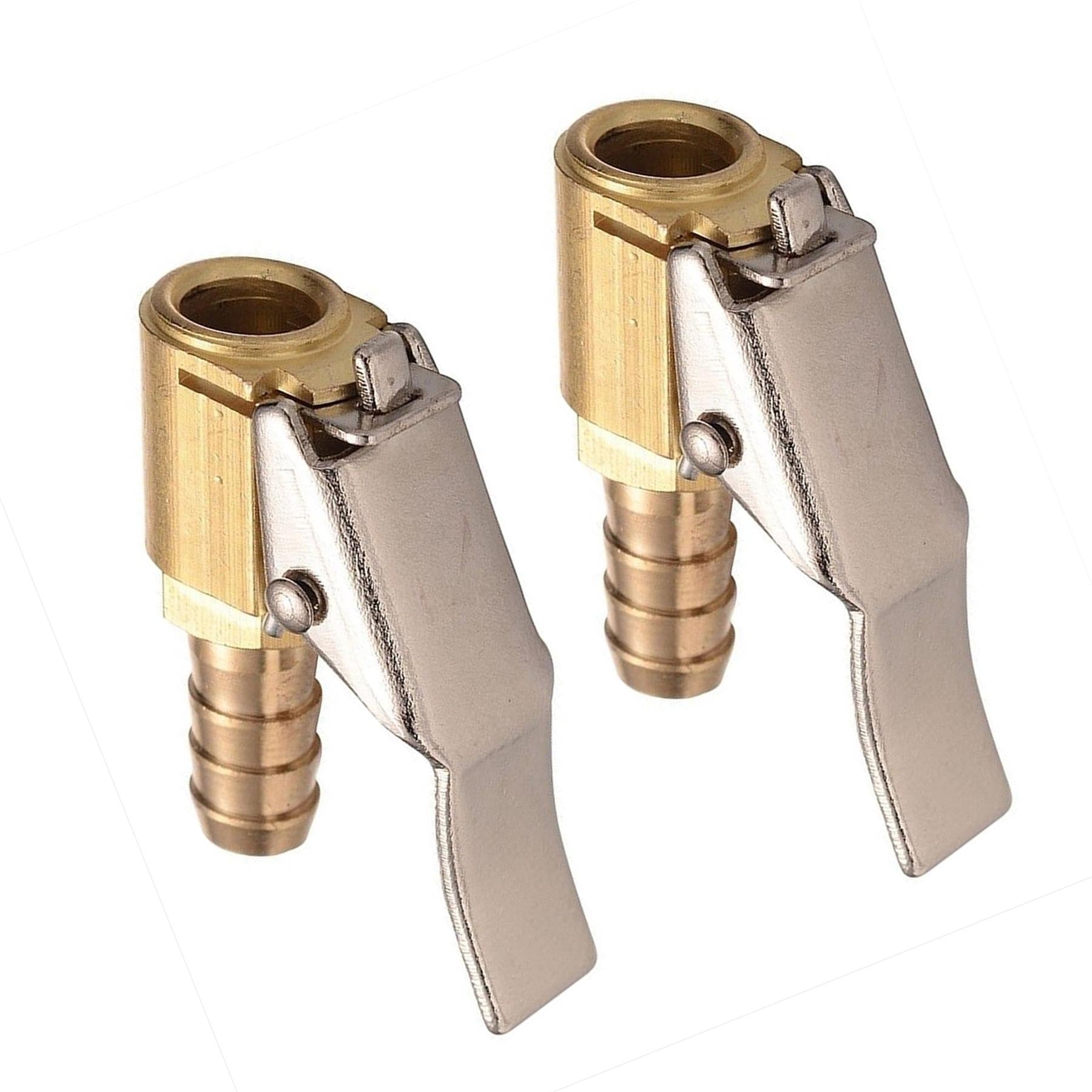 Tyre Valve Air Connector Car Truck Airline Inflator for 8mm Hose Brass lock Clip