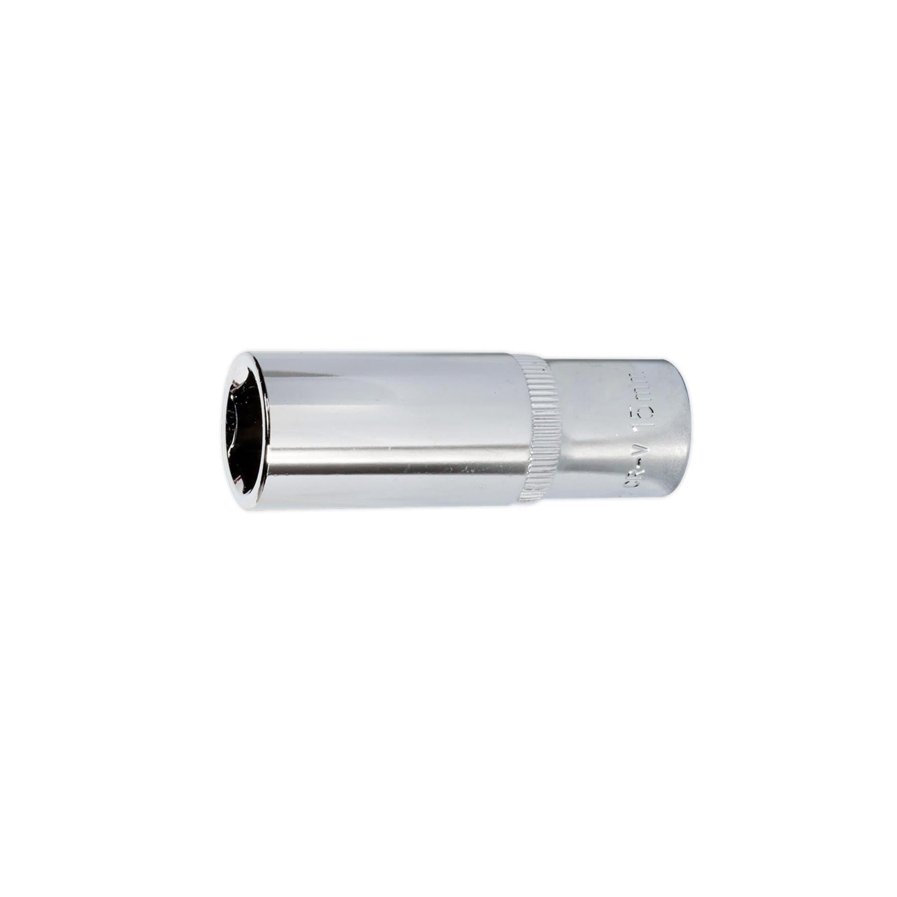 Sealey WallDrive Socket 15mm Deep 3/8"Sq Drive Fully Polished