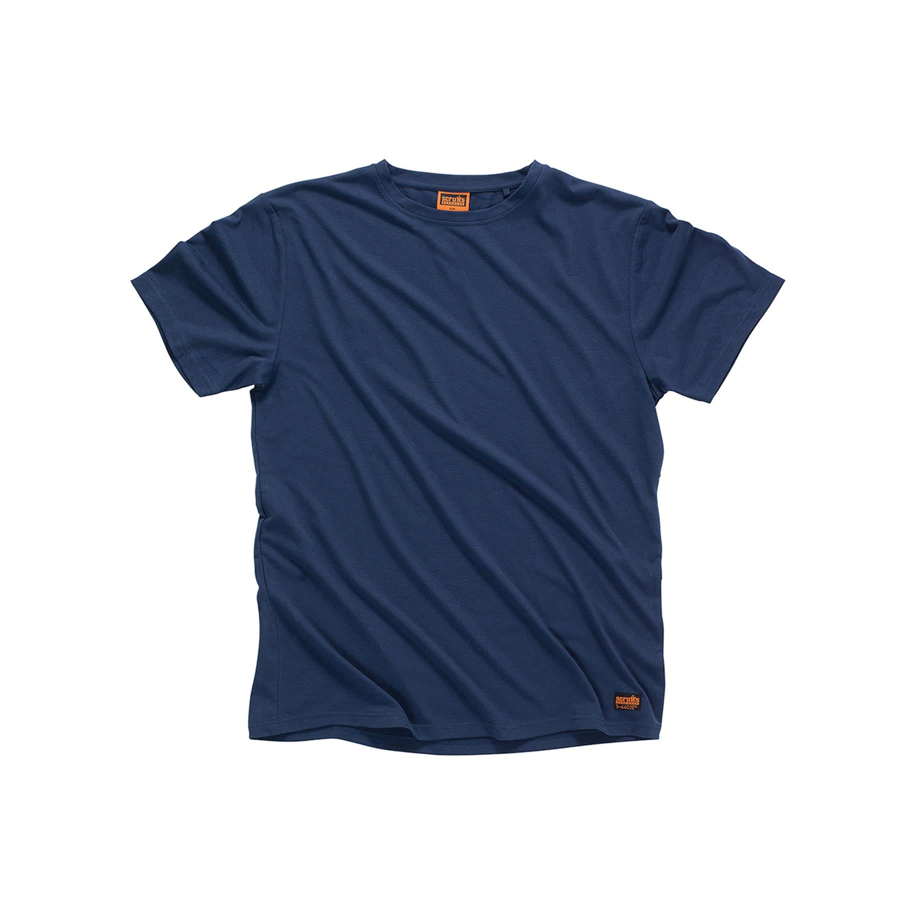 Scruffs Crew Neck T Shirt Short Sleeve Workwear Work Top Navy M
