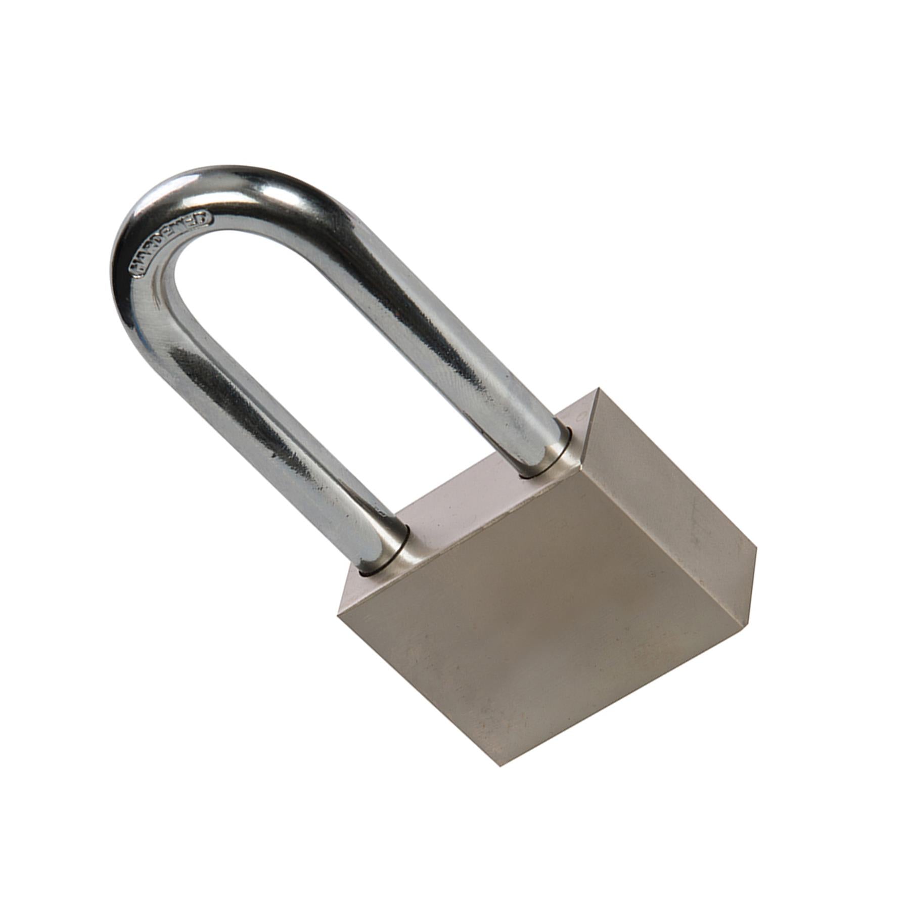 Heavy Duty 50mm Shackle Steel Padlock Long Home Office Safety Security 3 Keys