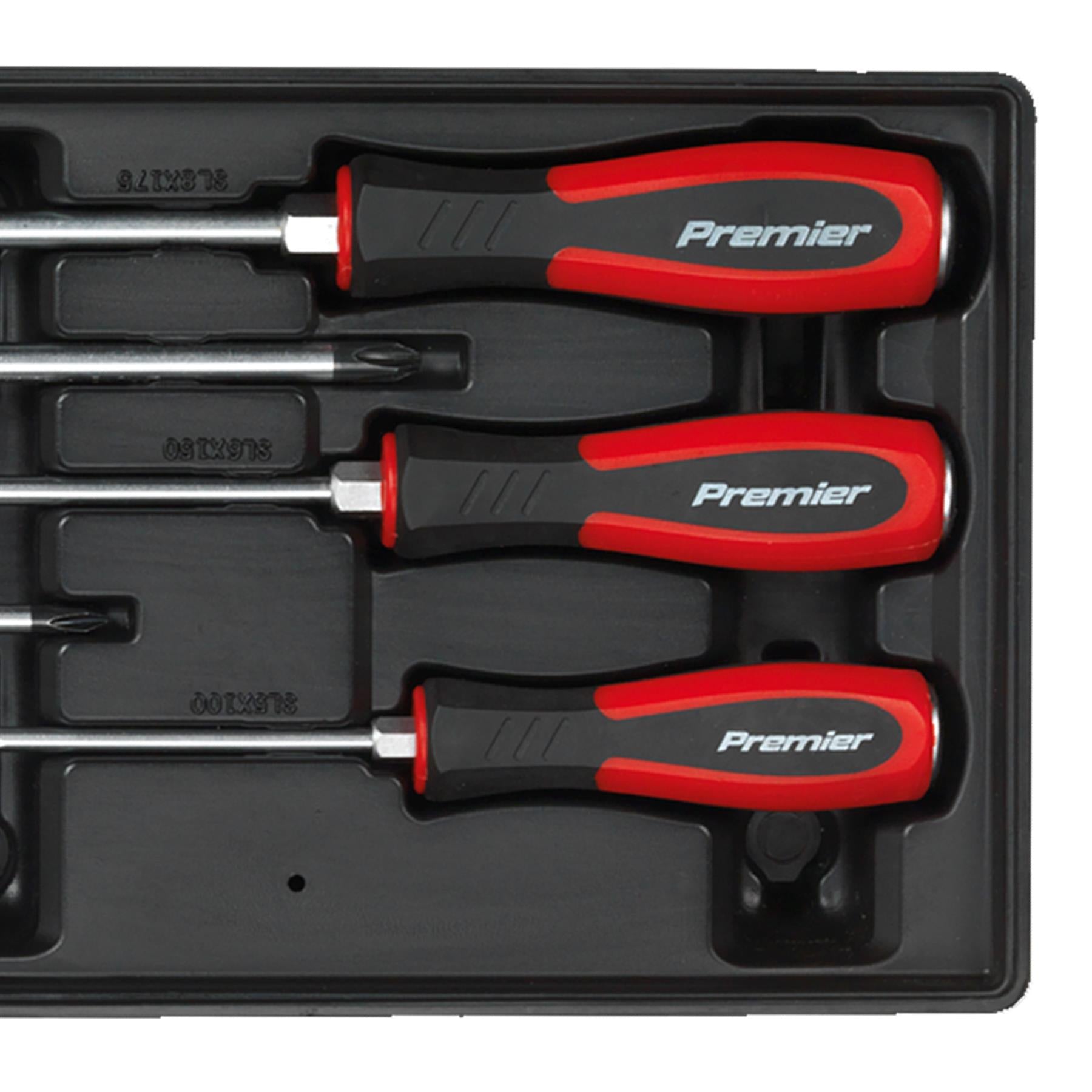 Tool Tray with Hammer-Thru Screwdriver Set 6pc Sealey