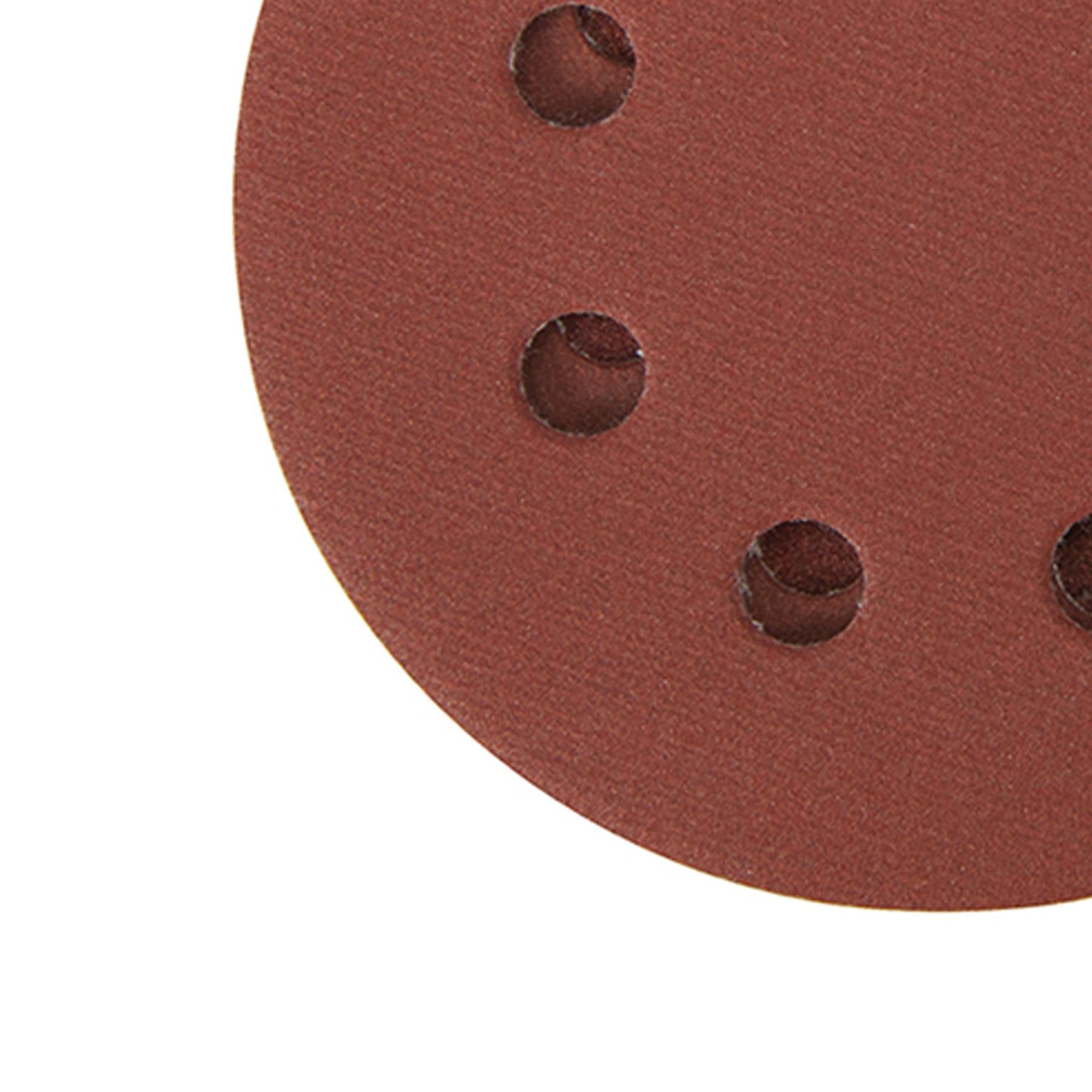 Hook & Loop Punched Disc 115mm 10Pk 4 X 60G, 2 X 80G, 2 X 120G & 2 X 240 Grit