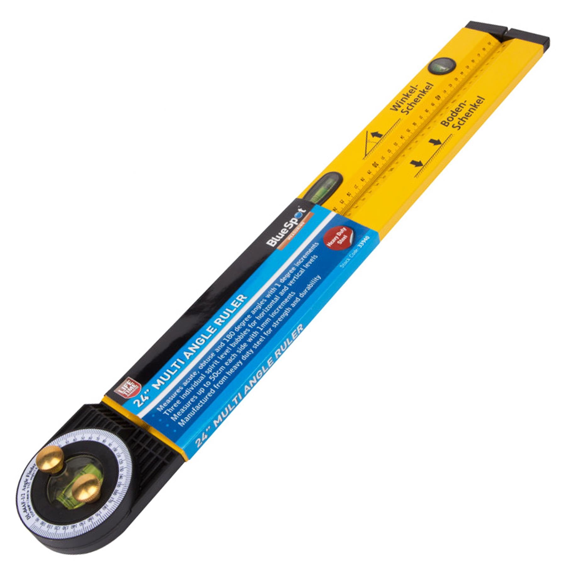BlueSpot 24" Ruler And Angle Finder Multi Function Ruler Built In Spirit Level