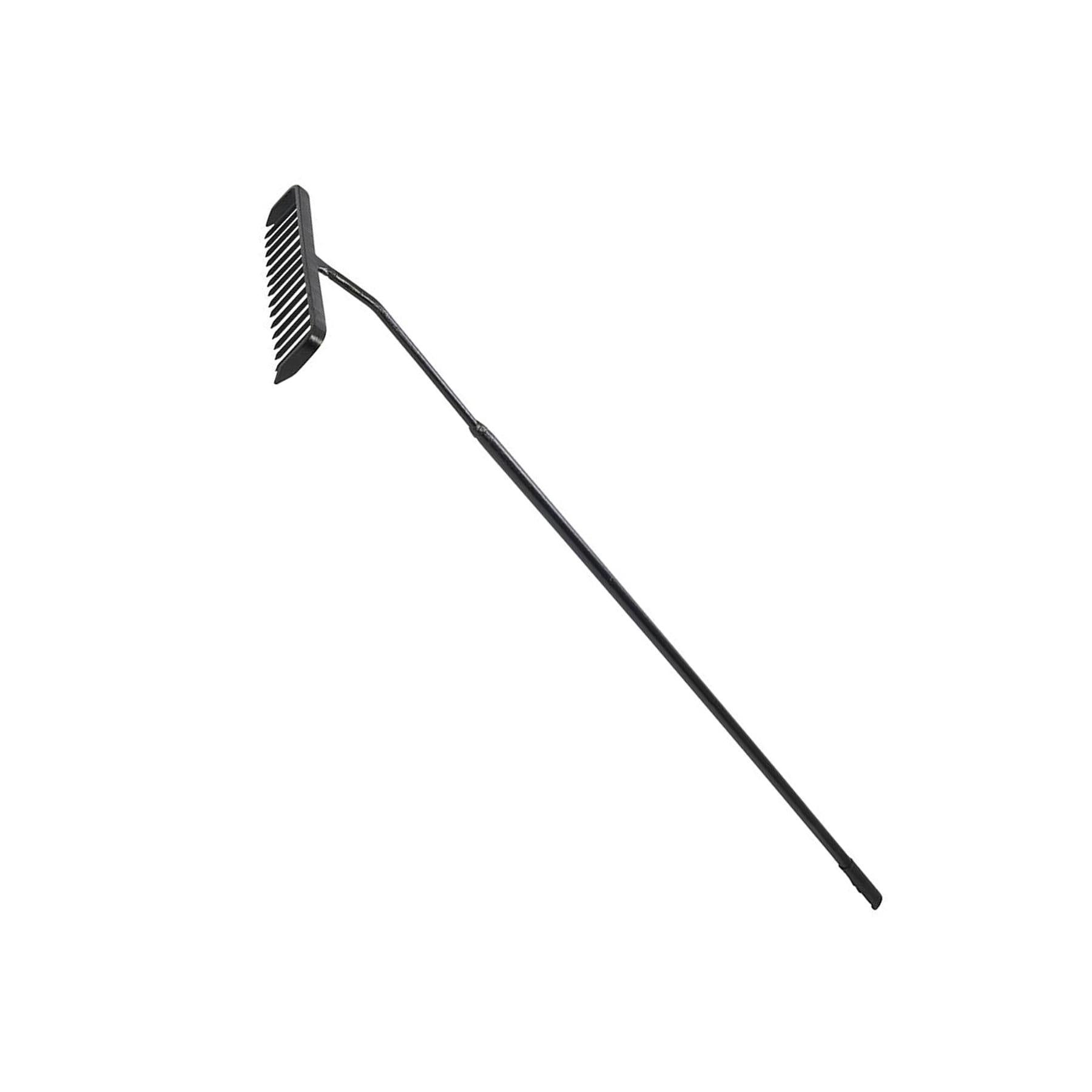 Heavy Duty Forged Steel Tarmac Rake 1500mm Long Tubular Handle 16 Round Teeth Roads Paths