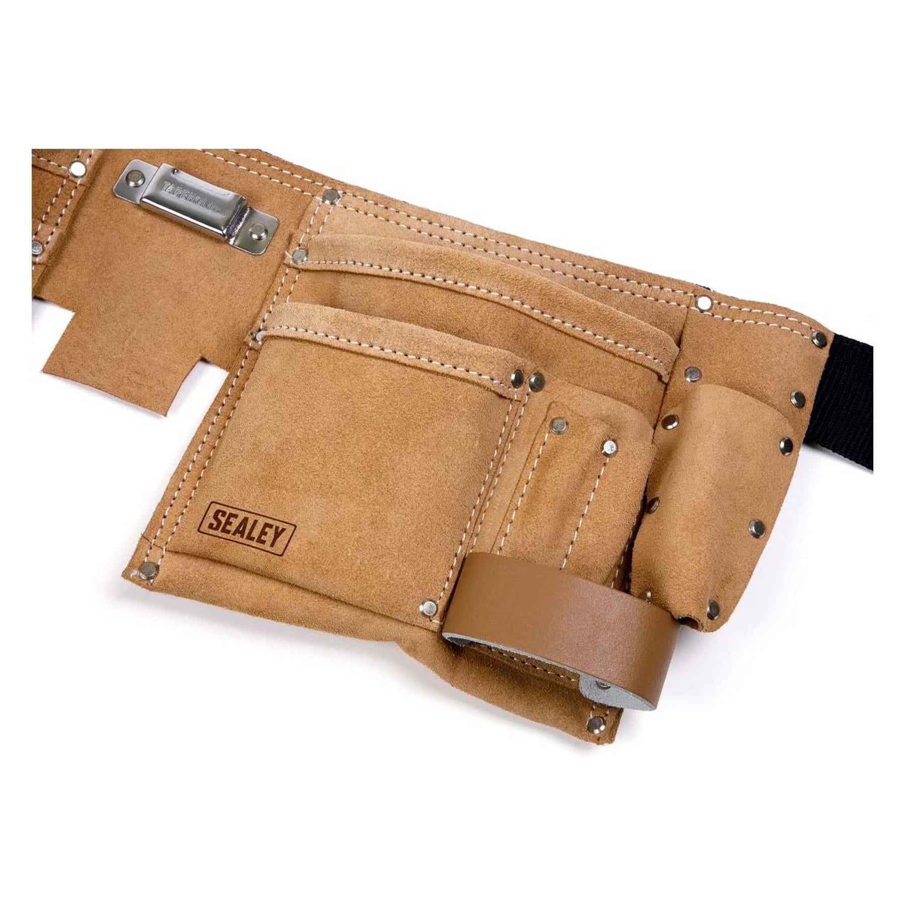 Sealey Double Pouch Leather Tool Belt