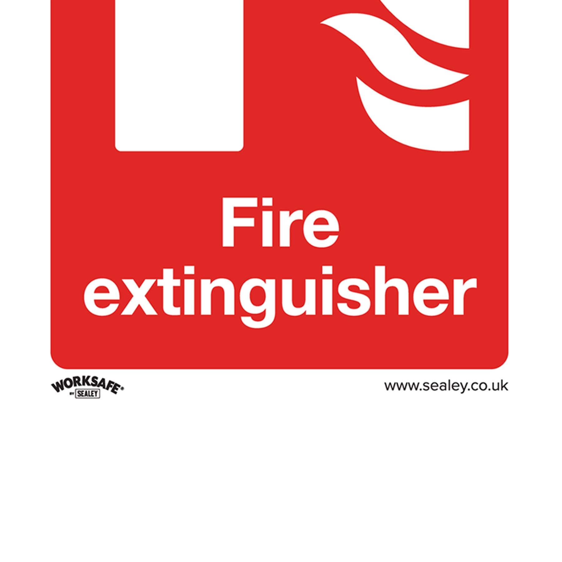 Prohibition Safety Sign - Fire Extinguisher - Self-Adhesive Vinyl