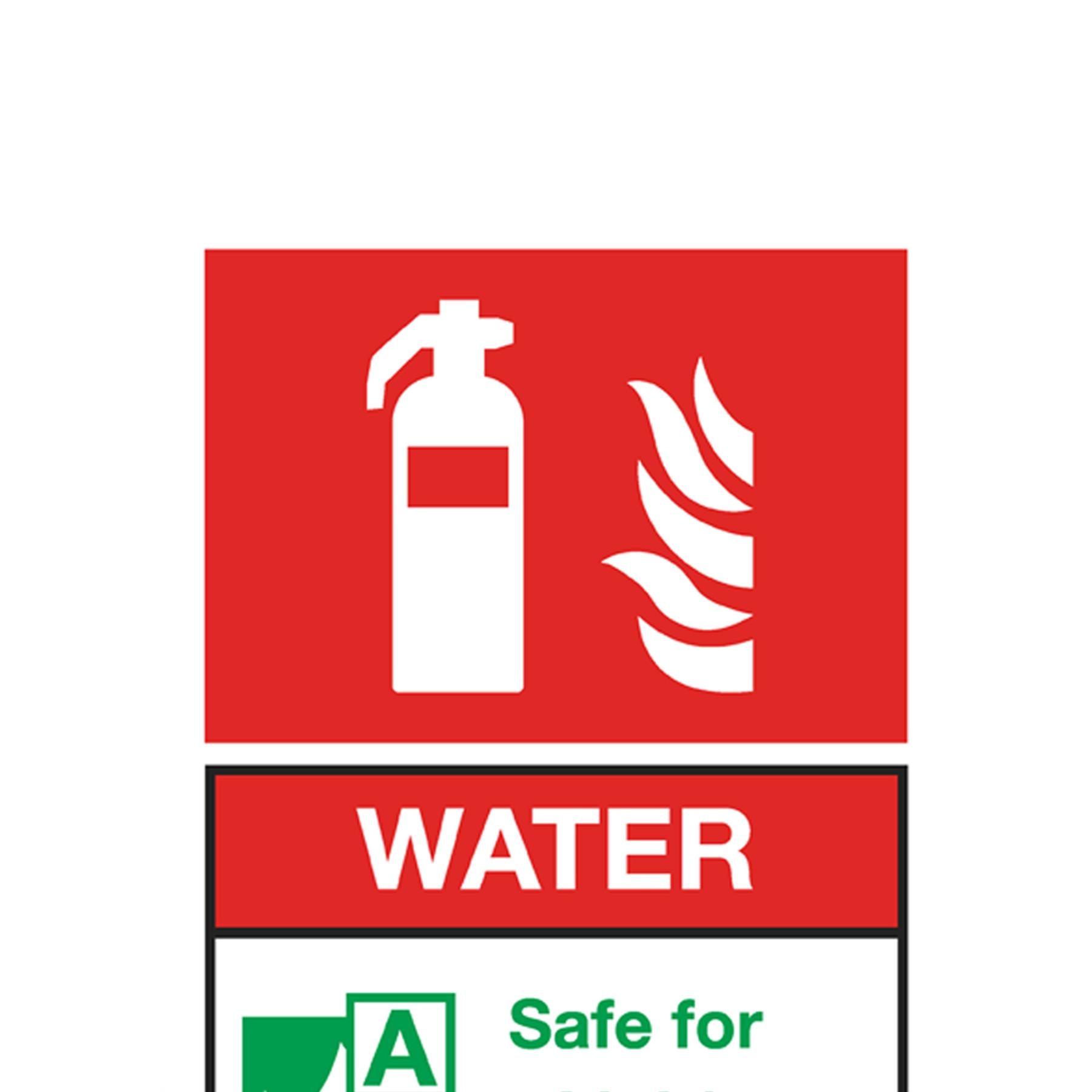 Sealey Safety Sign - Water Fire Ext. - Rigid Plastic - Pack of 10