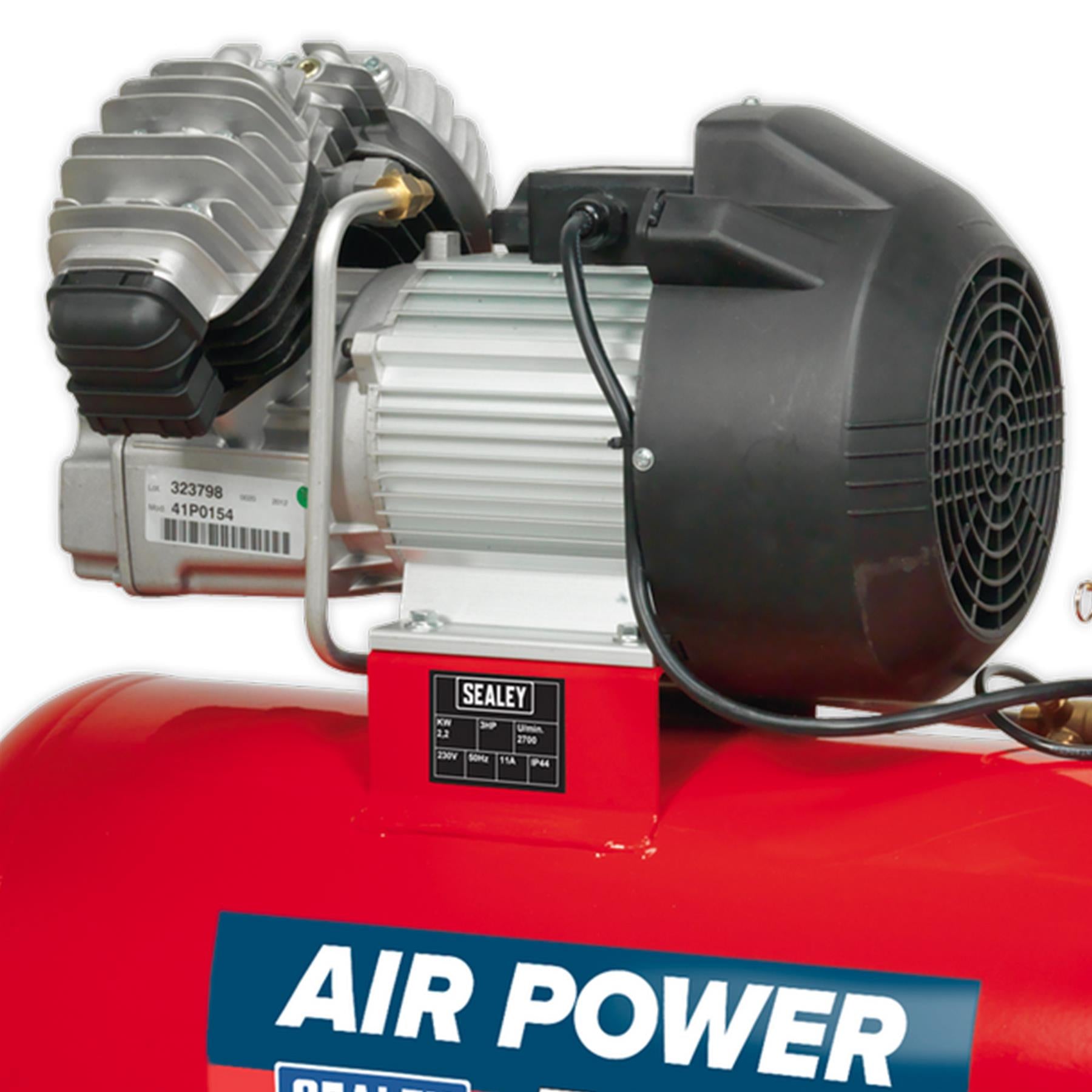 Sealey Compressor 50L V-Twin Direct Drive 3hp